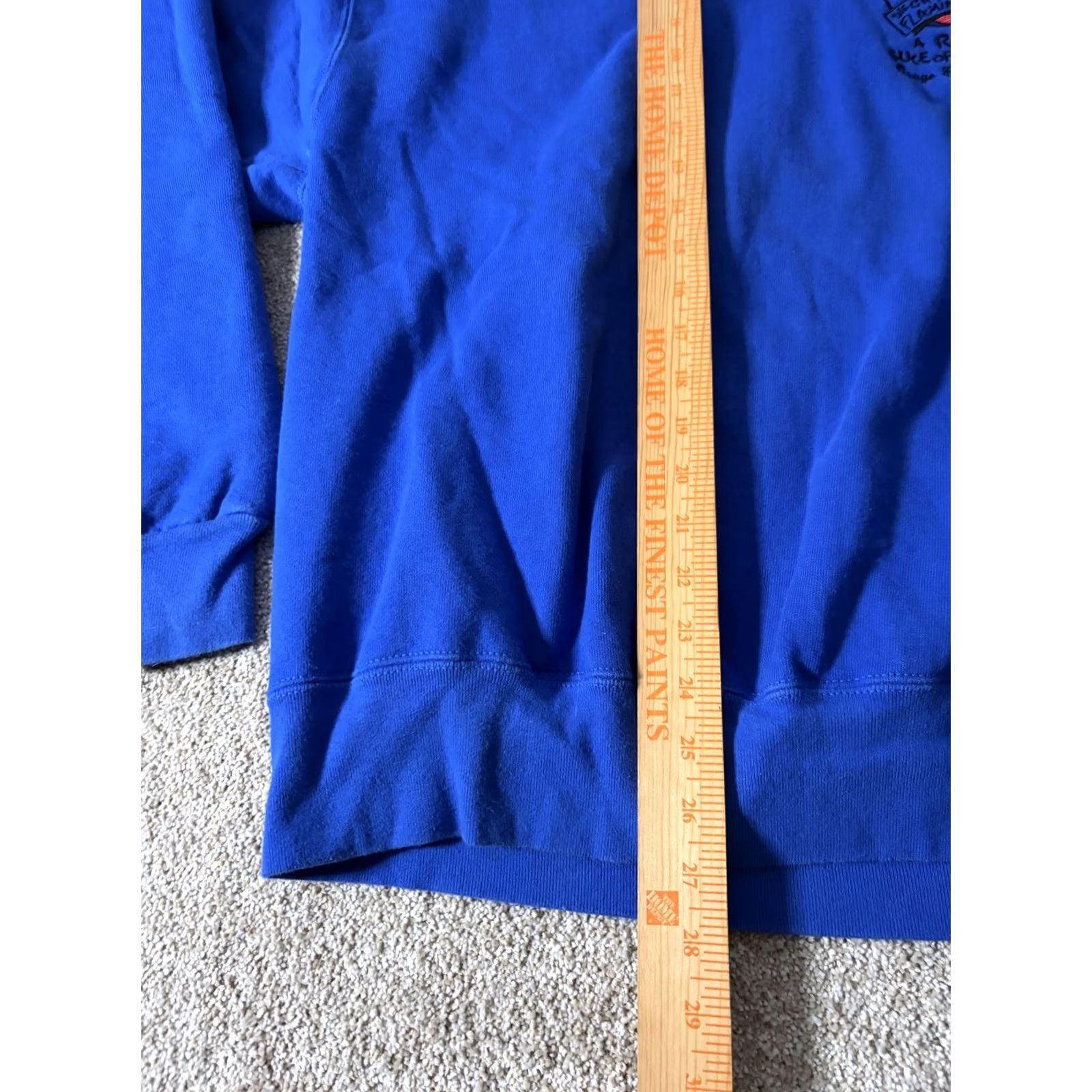 Fruit Of The Loom Fruit of the Loom Sweatshirt Mens Large Blue Flamingo Graphic Fleece Crewneck Size US L / EU 52-54 / 3 - 6 Thumbnail