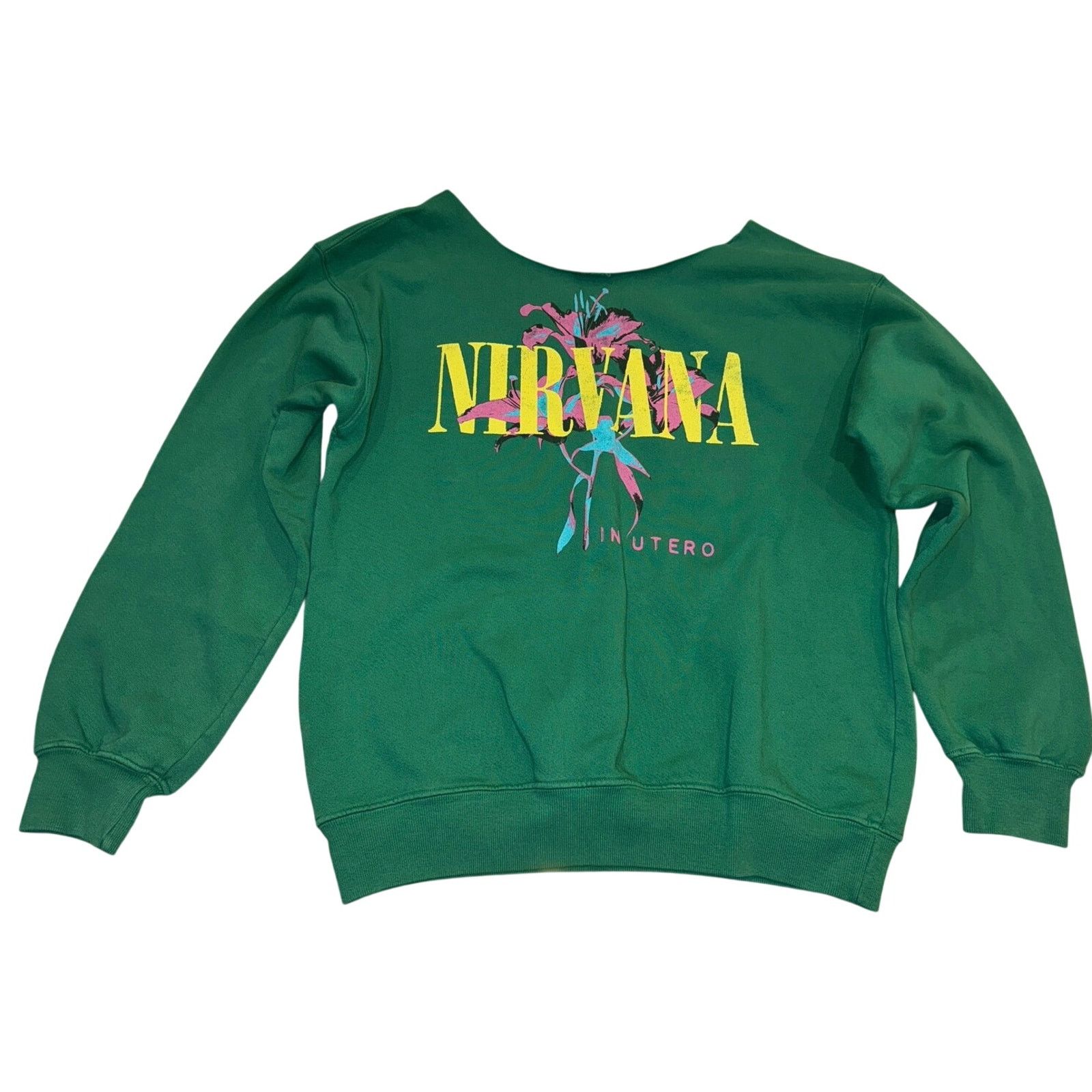 Daydreamer DAYDREAMER Nirvana Lilies Boyfriend Raw Hem Neck Size L New Size S / US 4 / IT 40 - 1 Thumbnail