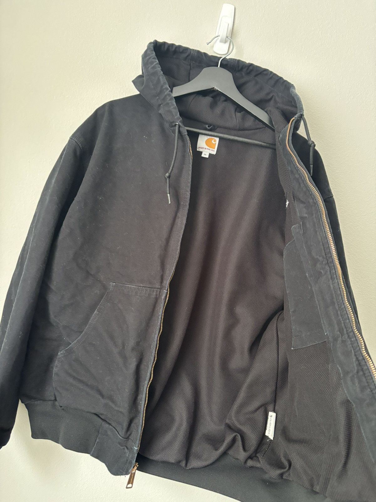 Carhartt Carhartt Black Hooded Jacket Size US XL / EU 56 / 4 - 7 Thumbnail