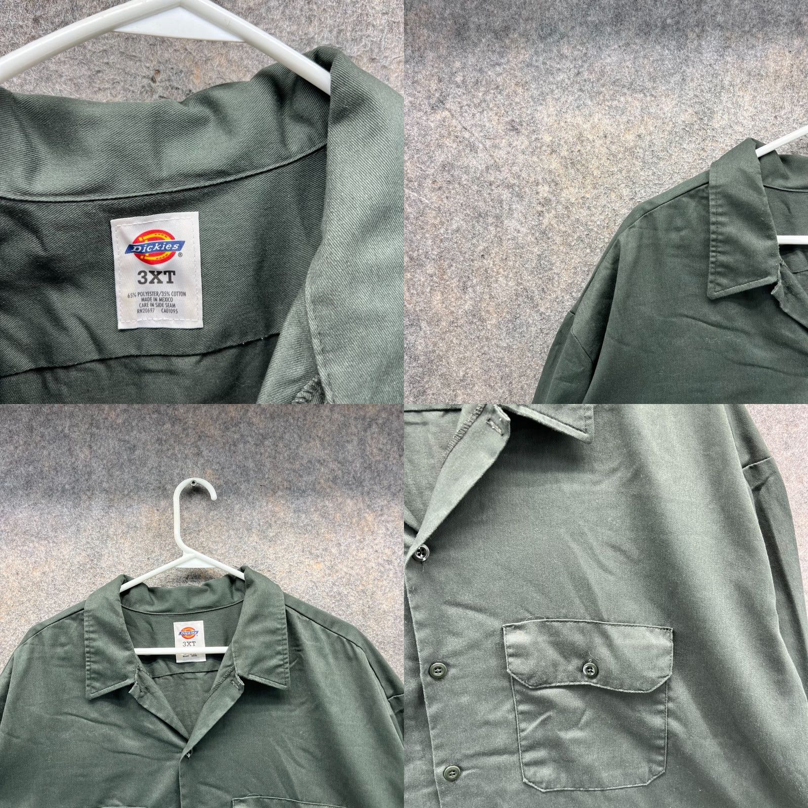 Dickies Dickies Shirt Mens 3XT Legend Green Casual Button Down Twill Workwear Tall Size US XXL / EU 58 / 5 - 8 Thumbnail