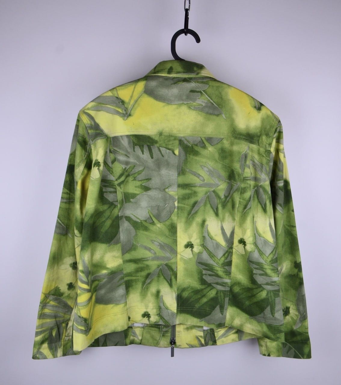 Carlo Colucci Carlo Colucci Jacket Size 42 Green Yellow Leaf Print Cotton Size M / US 6-8 / IT 42-44 - 5 Thumbnail
