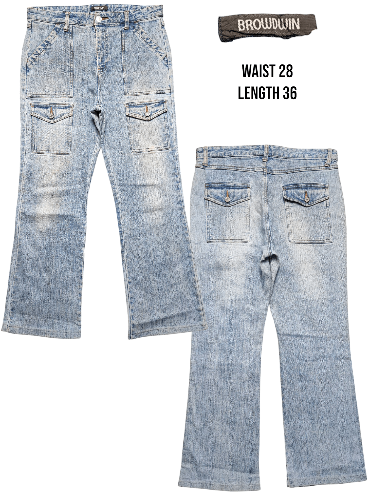 Japanese Brand Flare Bootcut Bush Pant Jeans by Browdwin Size US 28 / EU 44 - 1 Thumbnail
