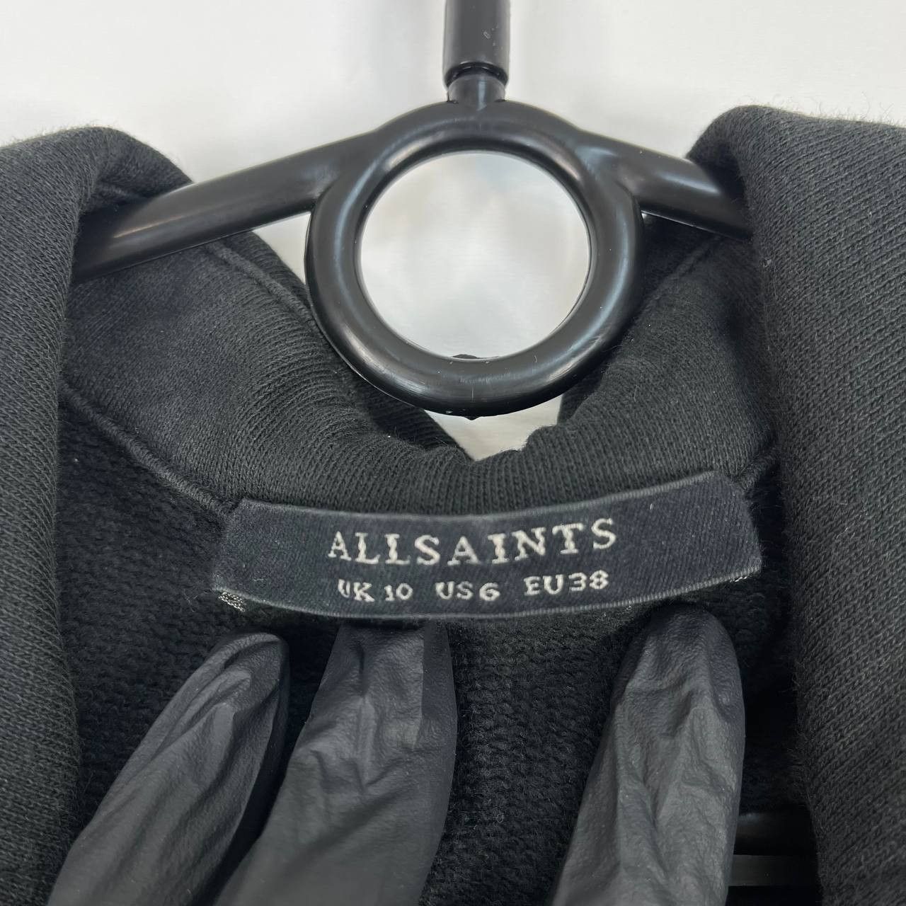 Allsaints ALLSAINTS Women’s Biker Jacket Black Zip Up Moto Size UK 10 Size M / US 6-8 / IT 42-44 - 3 Thumbnail