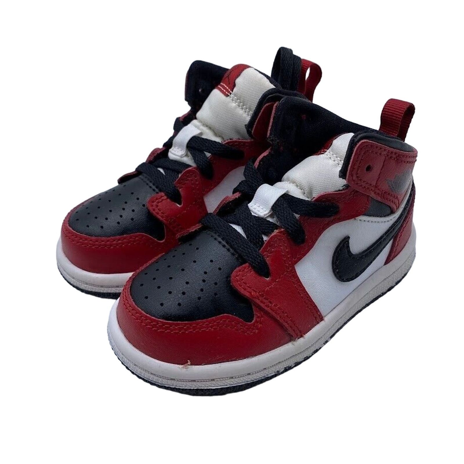 Nike NEW Nike Air Jordan 1 Mid Chicago Toe PS Sz 6c 640735 069 Size US 6 / IT 36 - 1 Thumbnail
