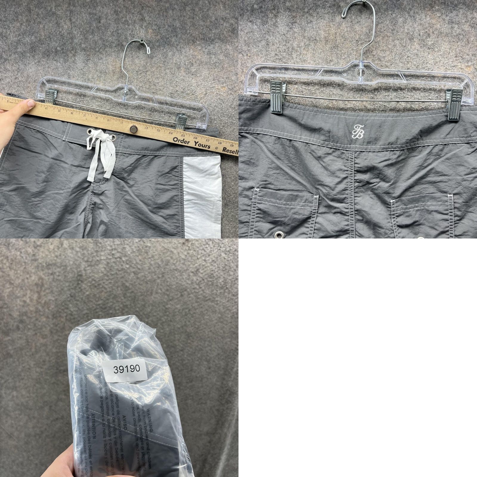 Tommy Bahama Tommy Bahama Swim Trunks Womens Medium Gray Colorblock Quick Dry Board Shorts Size 32" / US 10 / IT 46 - 8 Thumbnail