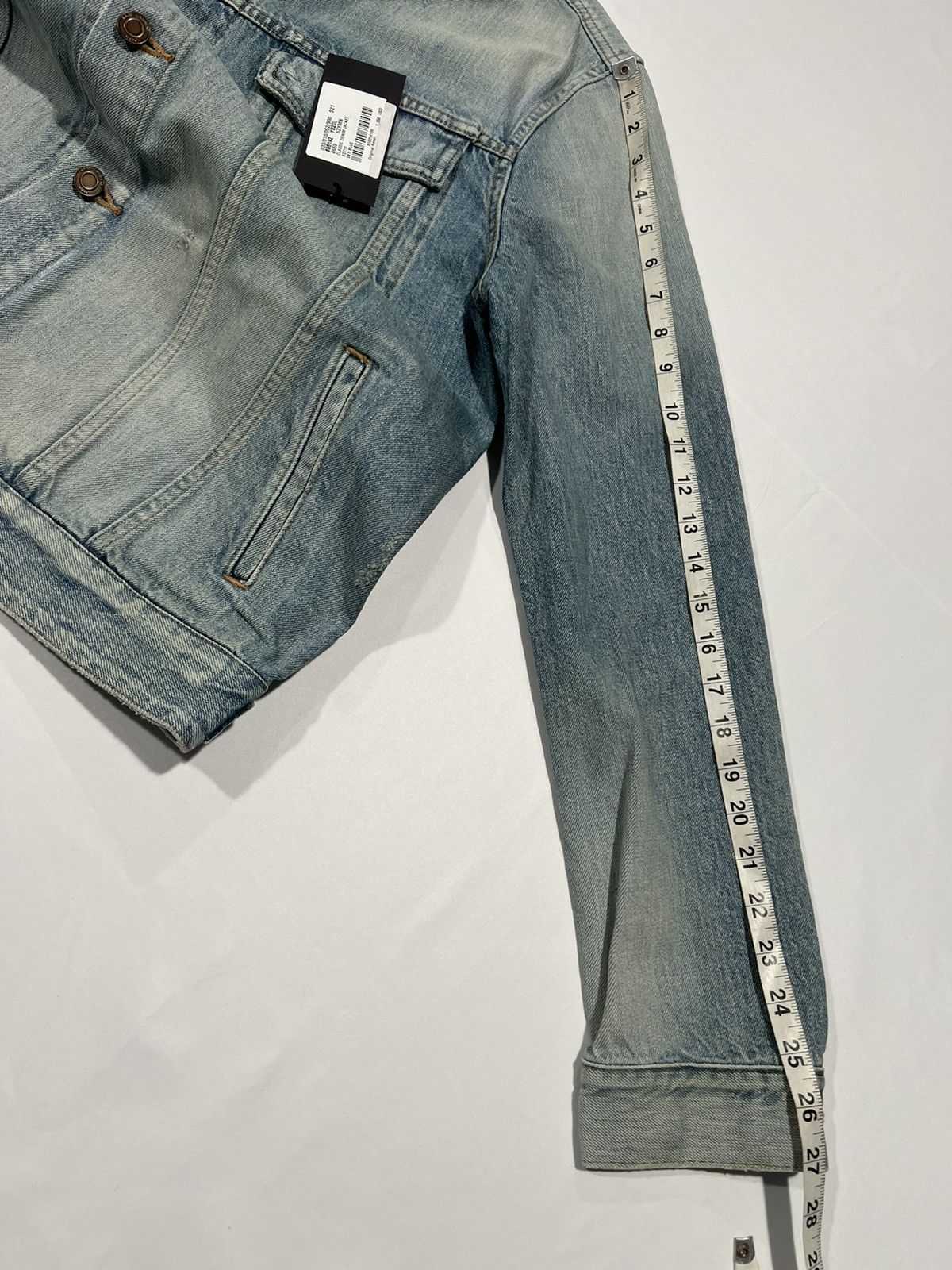 Saint Laurent Paris Saint Laurent men’s blue ripped denim jacket. 52/L Size US L / EU 52-54 / 3 - 6 Thumbnail