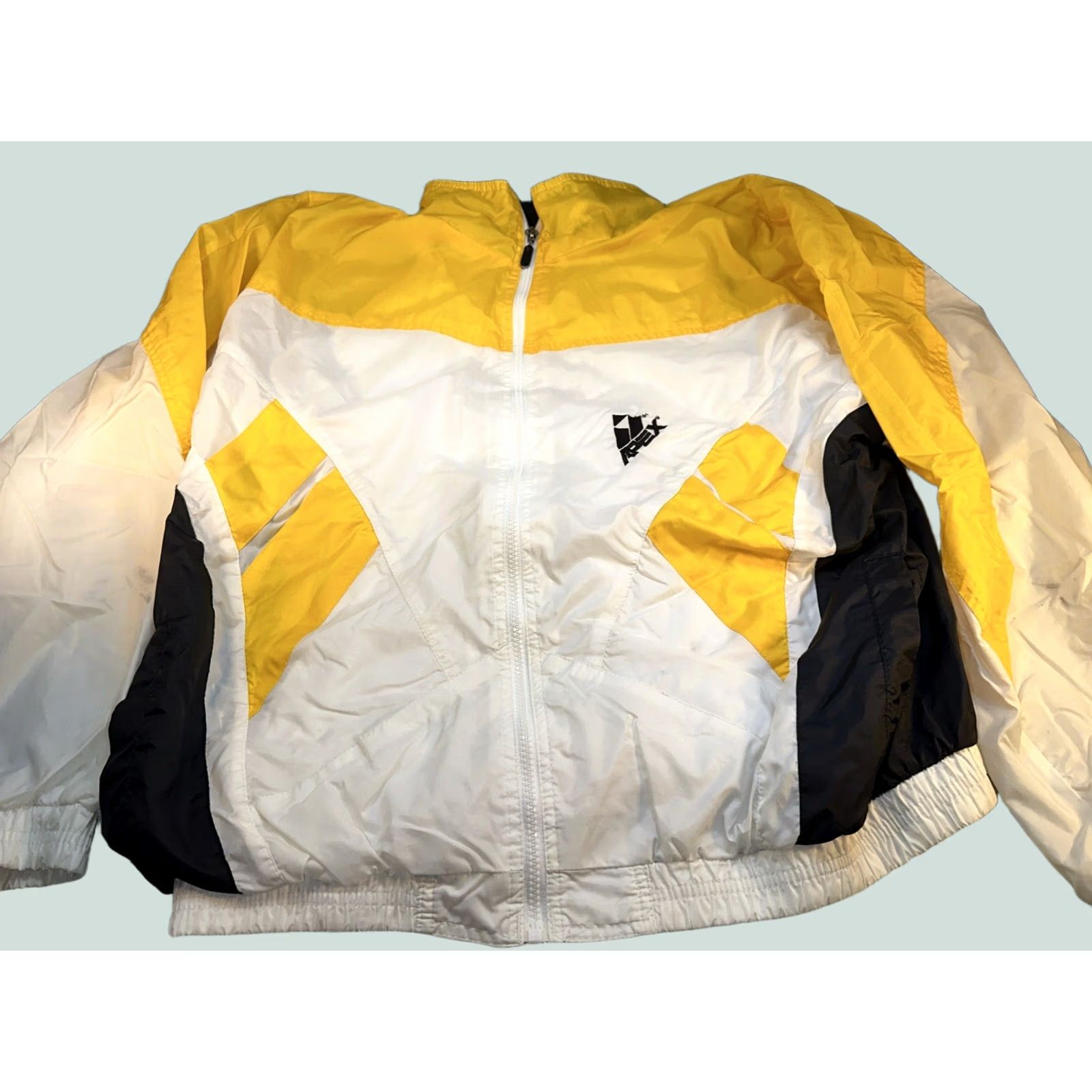 Vintage VINTAGE Apex windbreaker Shirt Men L Black Yellow Lined 1990s Windbreaker Mens Size US L / EU 52-54 / 3 - 1 Thumbnail