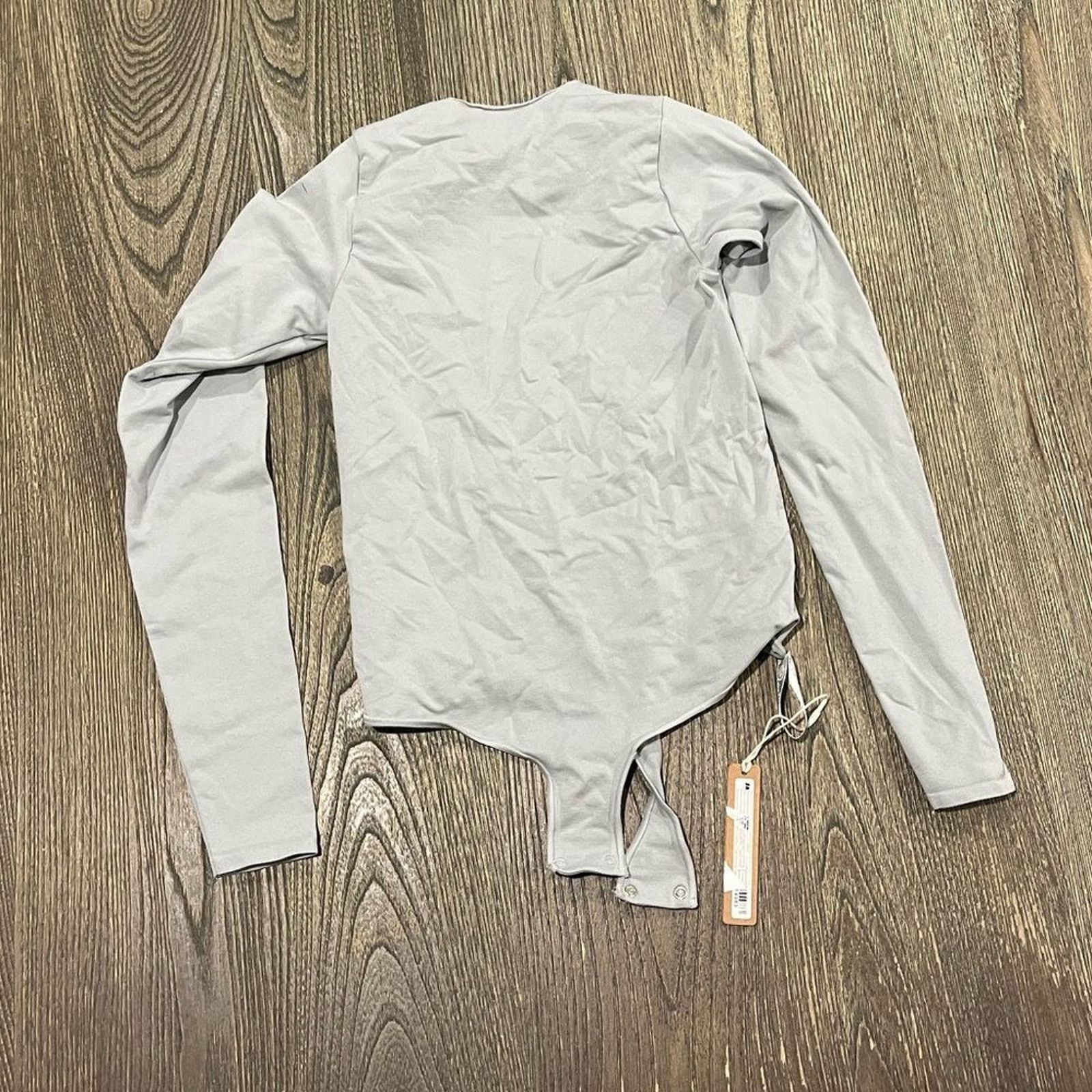 SKIMS NWT Skims Essential Crew Neck Bodysuit Satin Size S-M Size S / US 4 / IT 40 - 1 Thumbnail