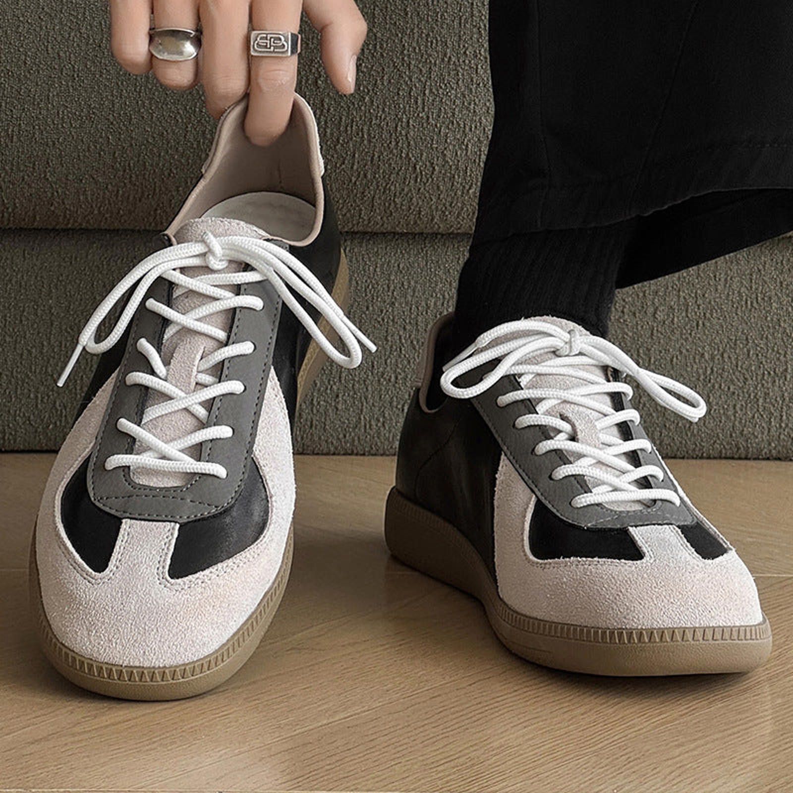 Vintage Contrast Panel Lace-Up Retro Trainers Size US 8 / EU 41 - 3 Thumbnail