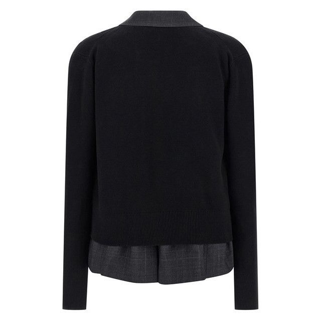 Sacai SACAI Black Wool Double Layer Jacket New & Authentic (Women' Size ONE SIZE - 2 Thumbnail
