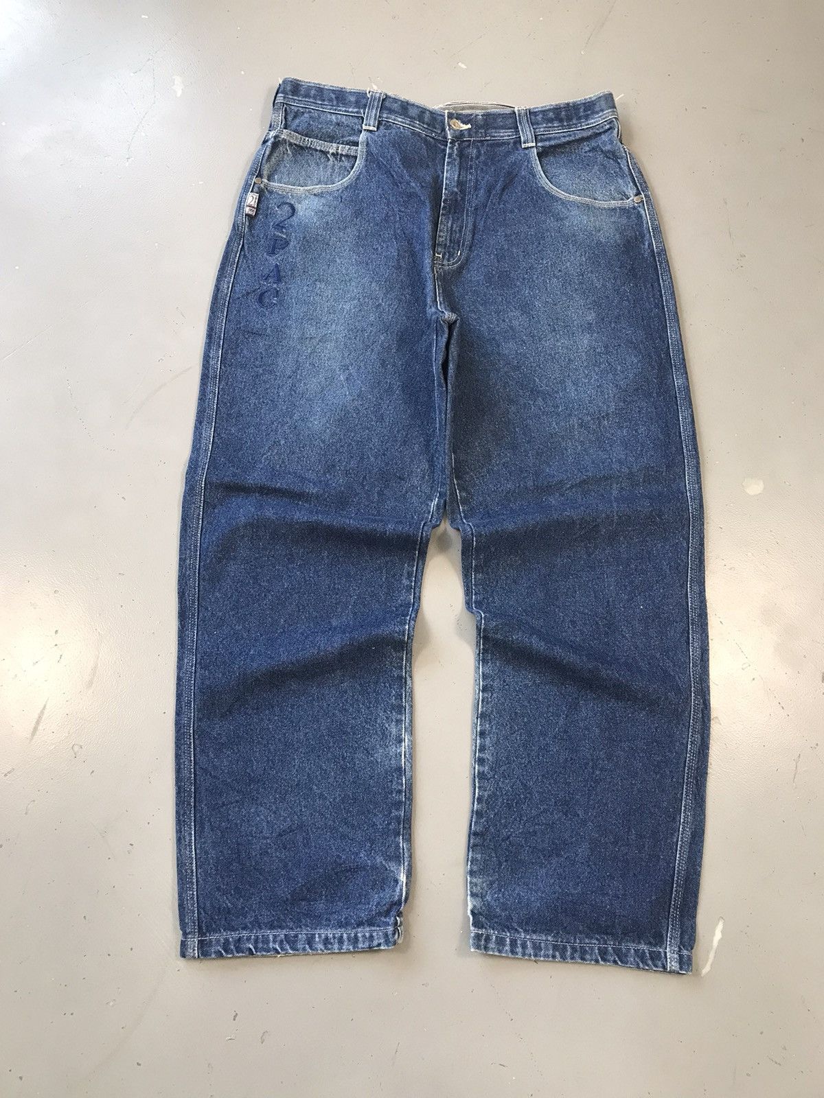 Southpole × Vintage Vintage 2 pac SpellOut embroidered denim Size US 39 - 2 Thumbnail