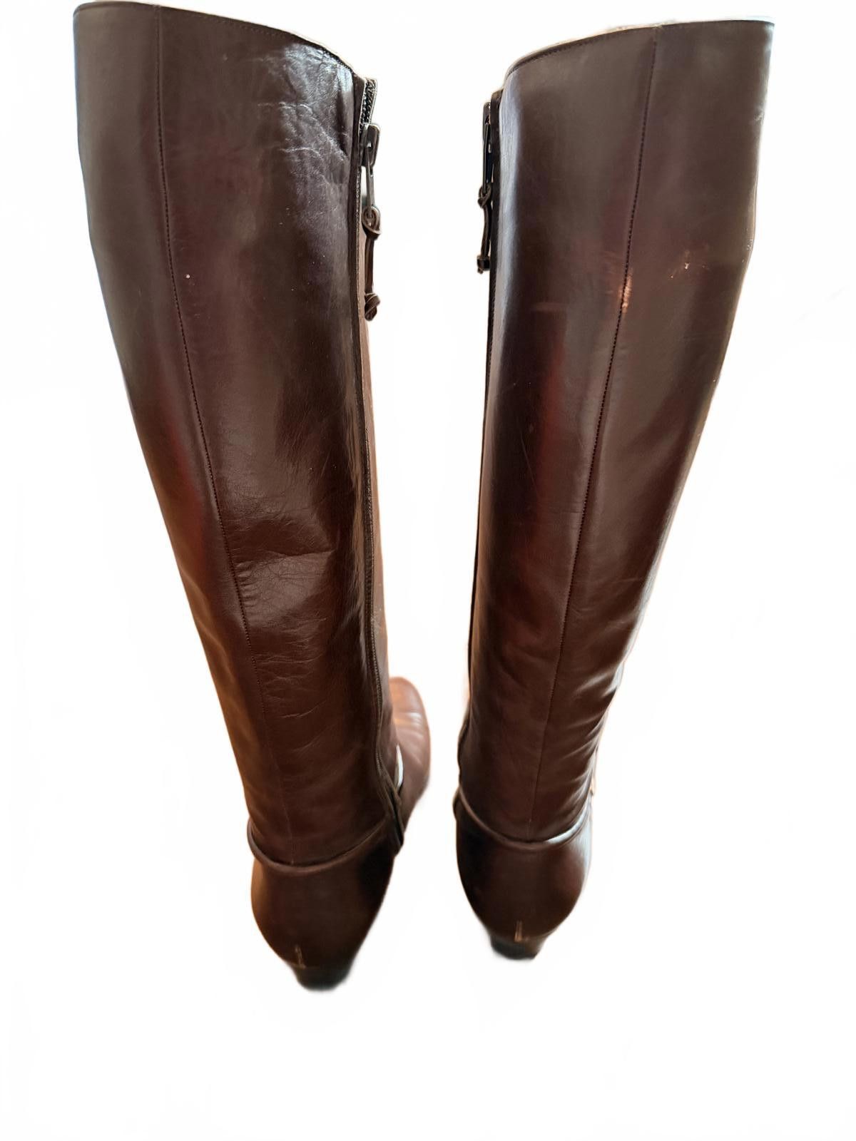 Salvatore Ferragamo Salvatore Ferragamo Leather Knee-High Boots Side Zipper Size US 7 / IT 37 - 5 Thumbnail