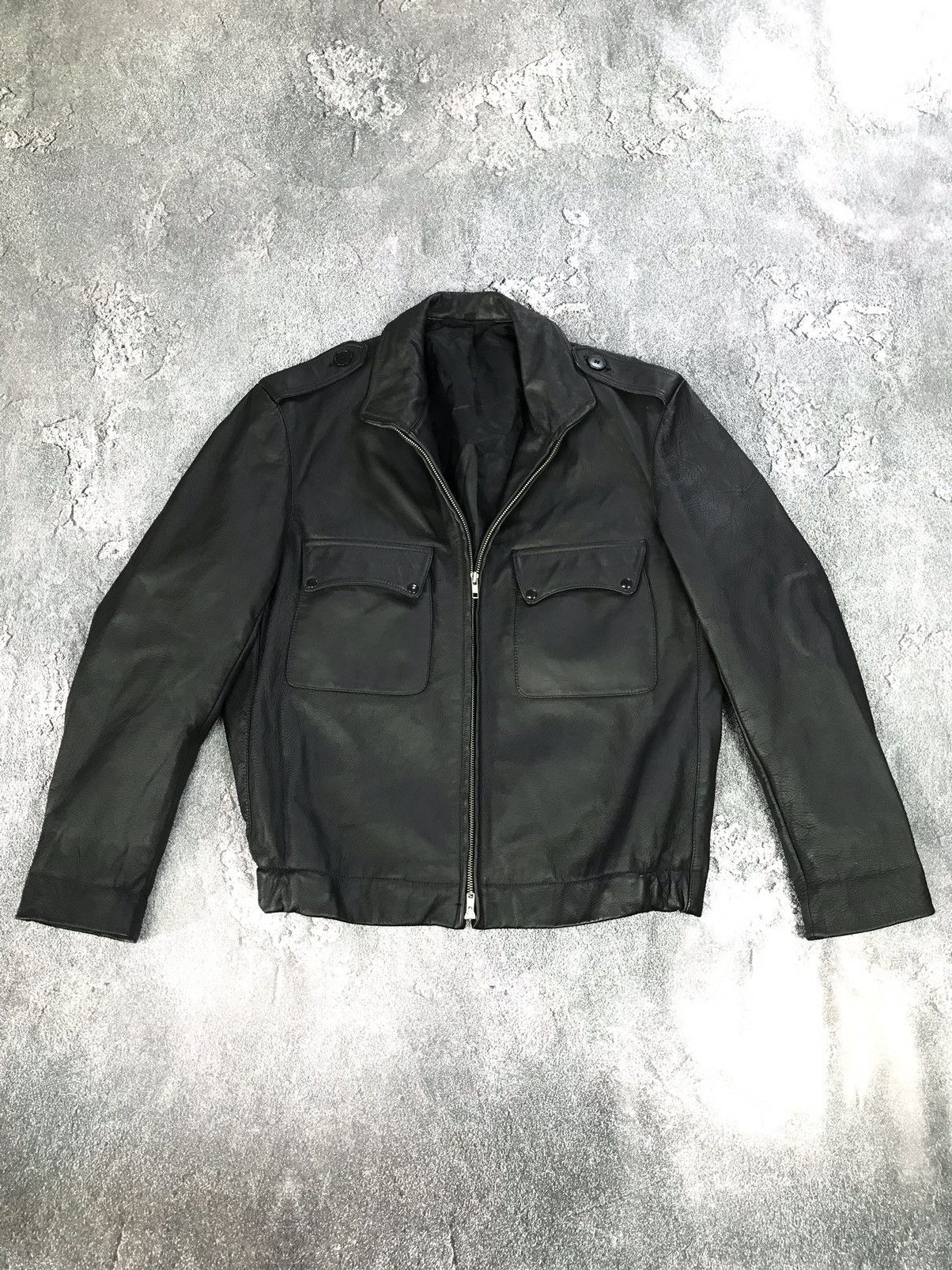 Vintage R.G.A Reportage Real Leather Flying Zip Up Jacket,Bomber Size US M / EU 48-50 / 2 - 1 Thumbnail