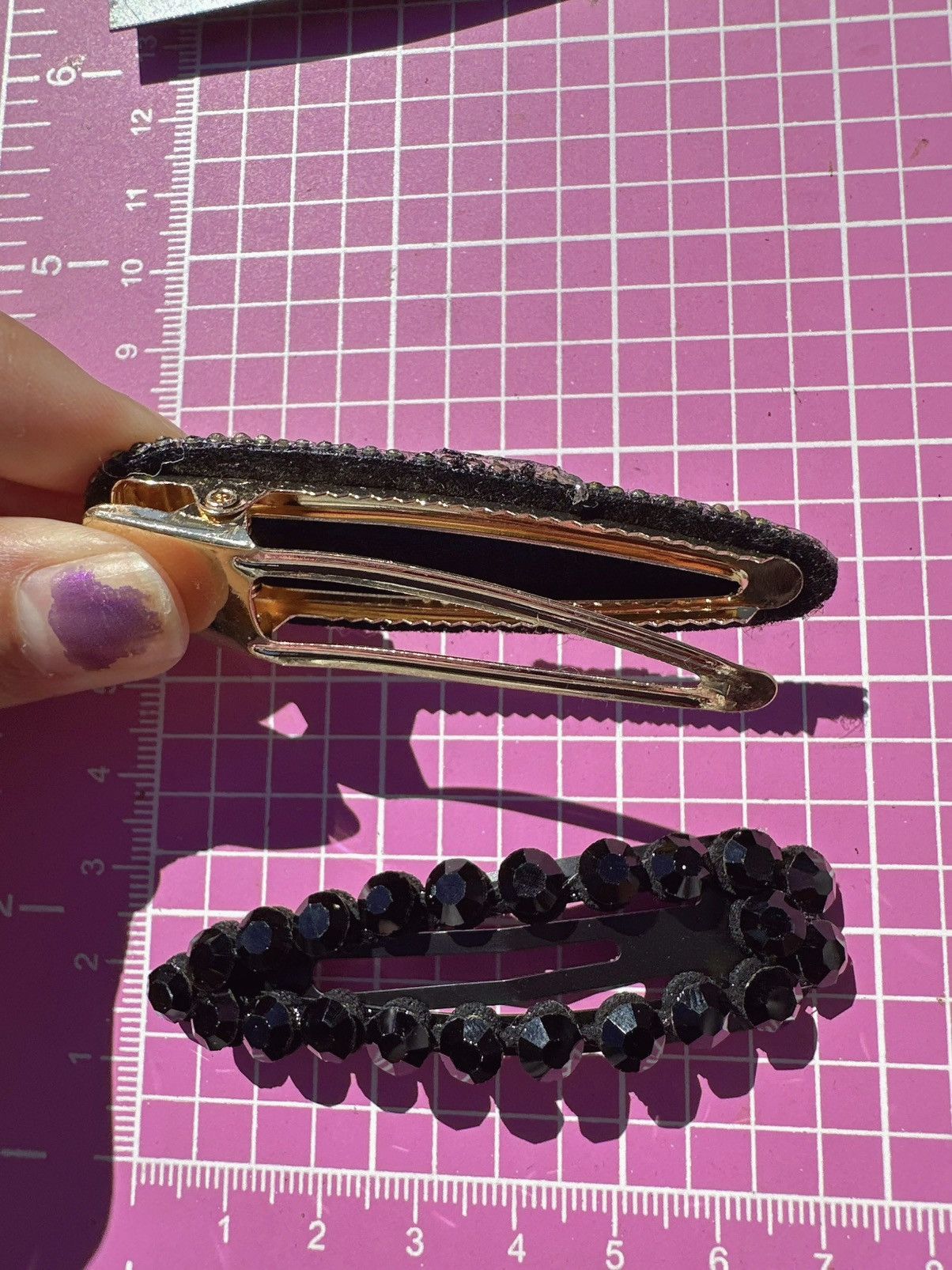 Guess Guess hair clips golden logo animal print shiny diamonds Size ONE SIZE - 4 Thumbnail