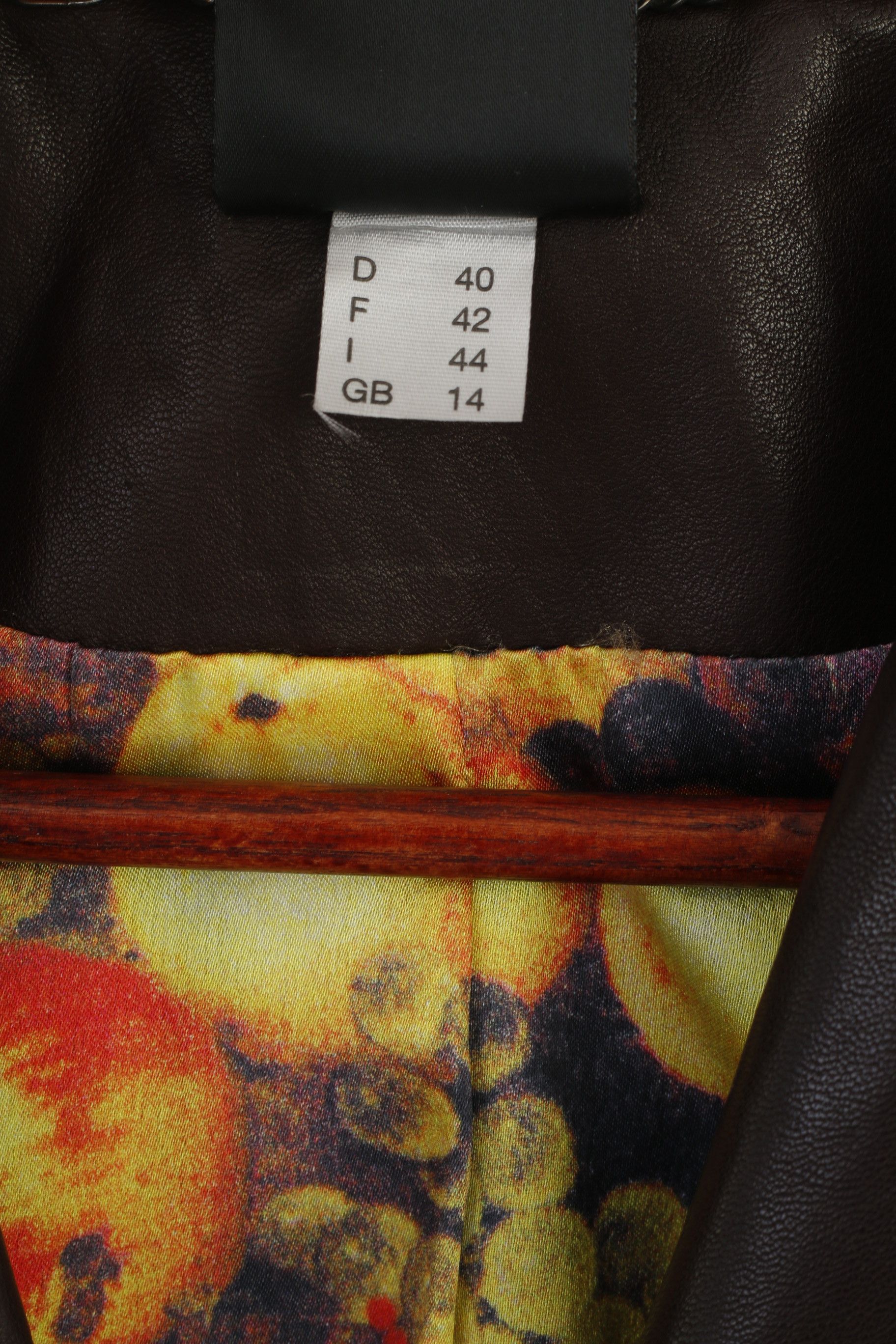 Vintage Madeleine Women 14 40 M Leather Jacket Brown Boho 6395 Size M / US 6-8 / IT 42-44 - 5 Thumbnail