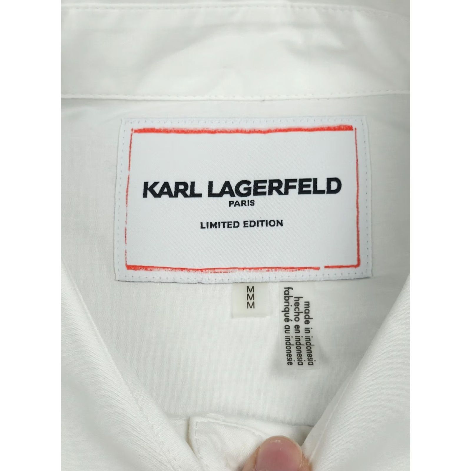 Karl Lagerfeld VINTAGE Karl Lagerfeld Paris Button Up Shirt White Limited Edition Studded NWOT Womens M Size M / US 6-8 / IT 42-44 - 5 Thumbnail