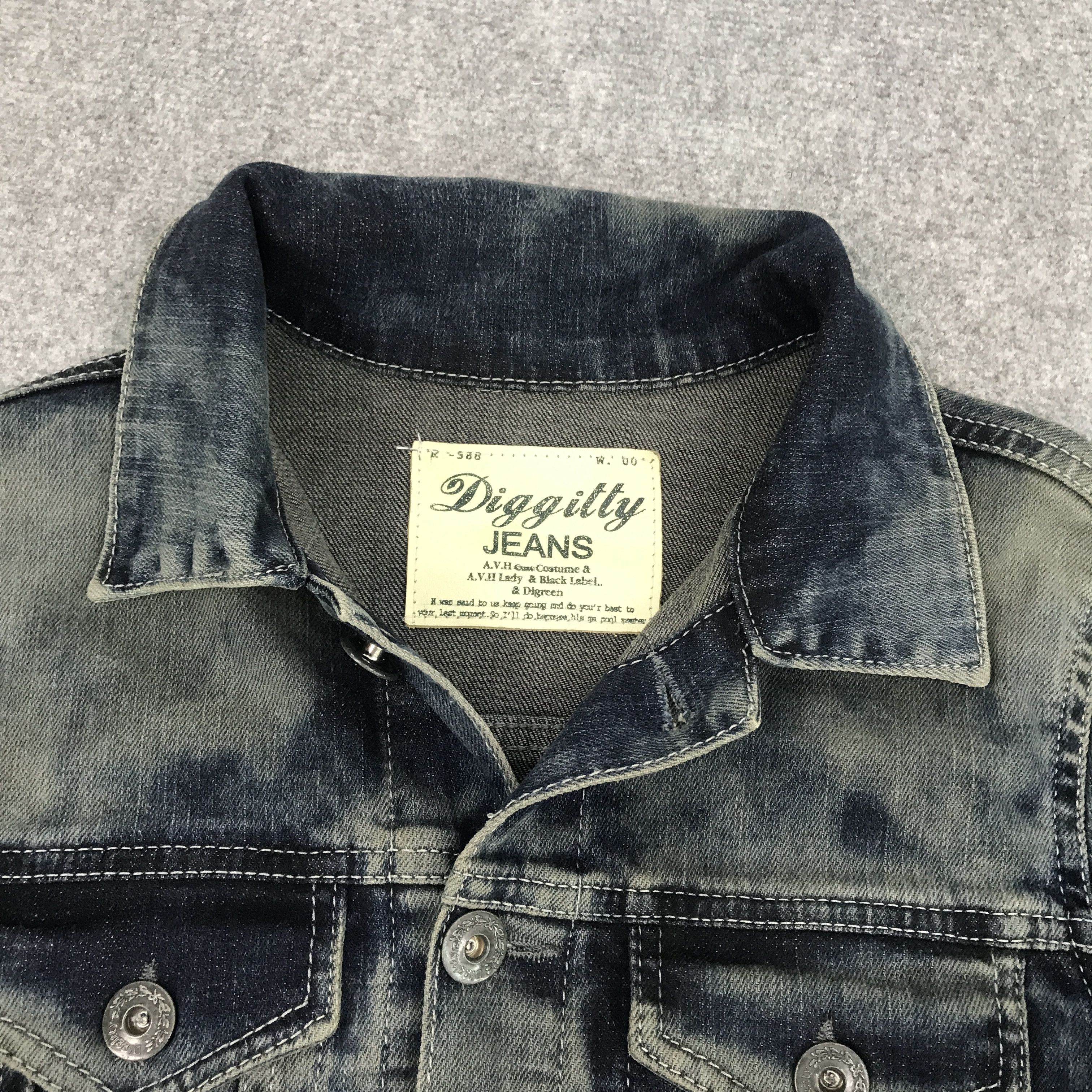 Black Label × Japanese Brand Rare Diggttiy jeans denim jacket Size US S / EU 44-46 / 1 - 8 Thumbnail