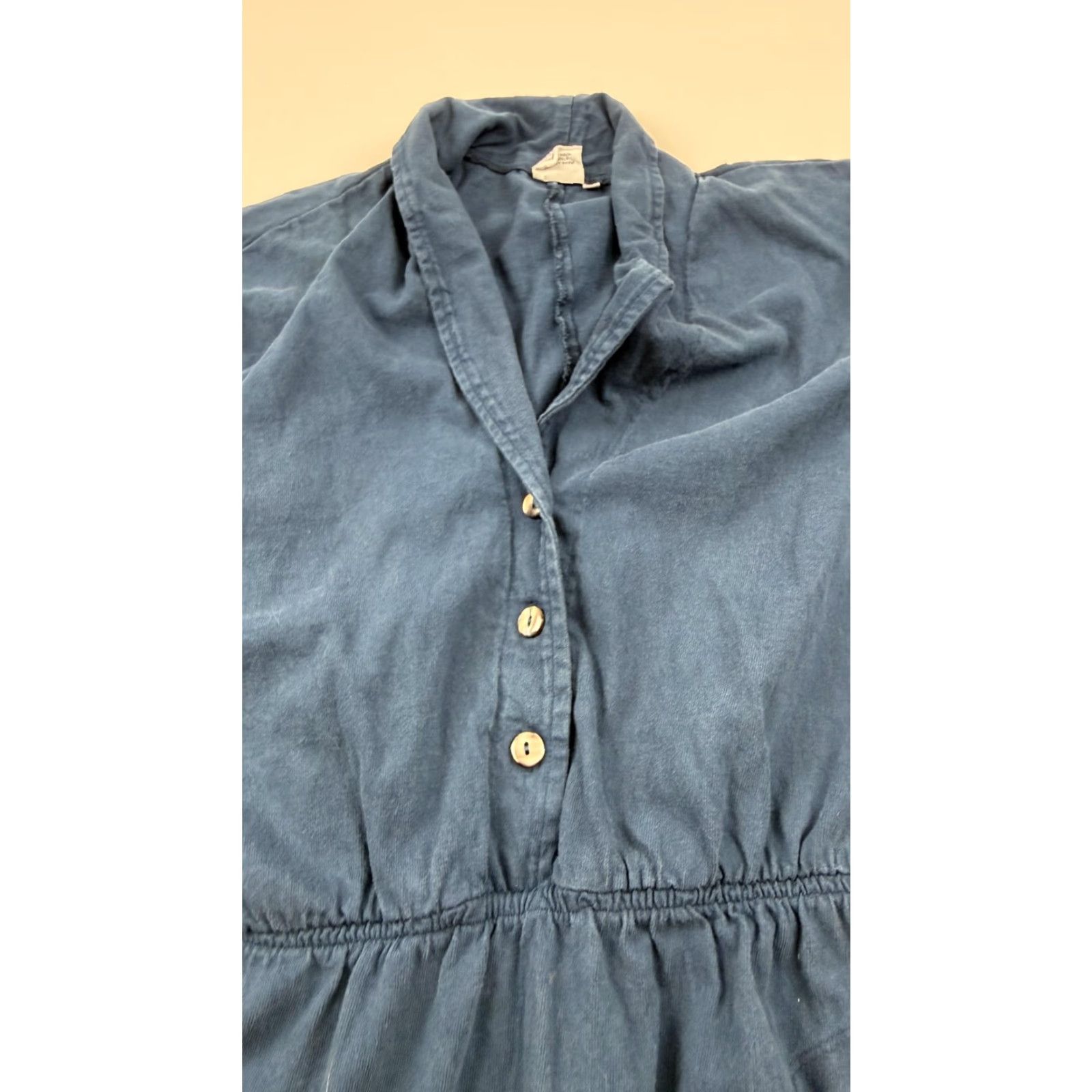 Vintage Cut Loose Dress Womens Medium Blue Long Sleeve Pockets San Francisco Size M / US 6-8 / IT 42-44 - 7 Thumbnail