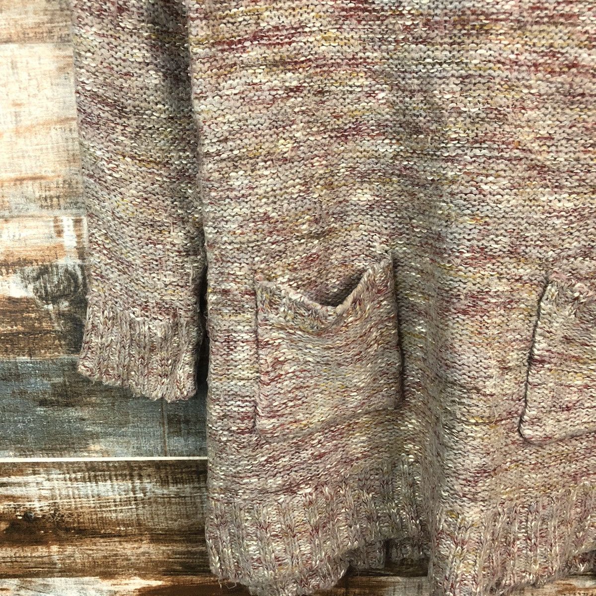 GU × Homespun Knitwear DL GU Brown Vintage Knitwear #C498 Size M / US 6-8 / IT 42-44 - 7 Thumbnail