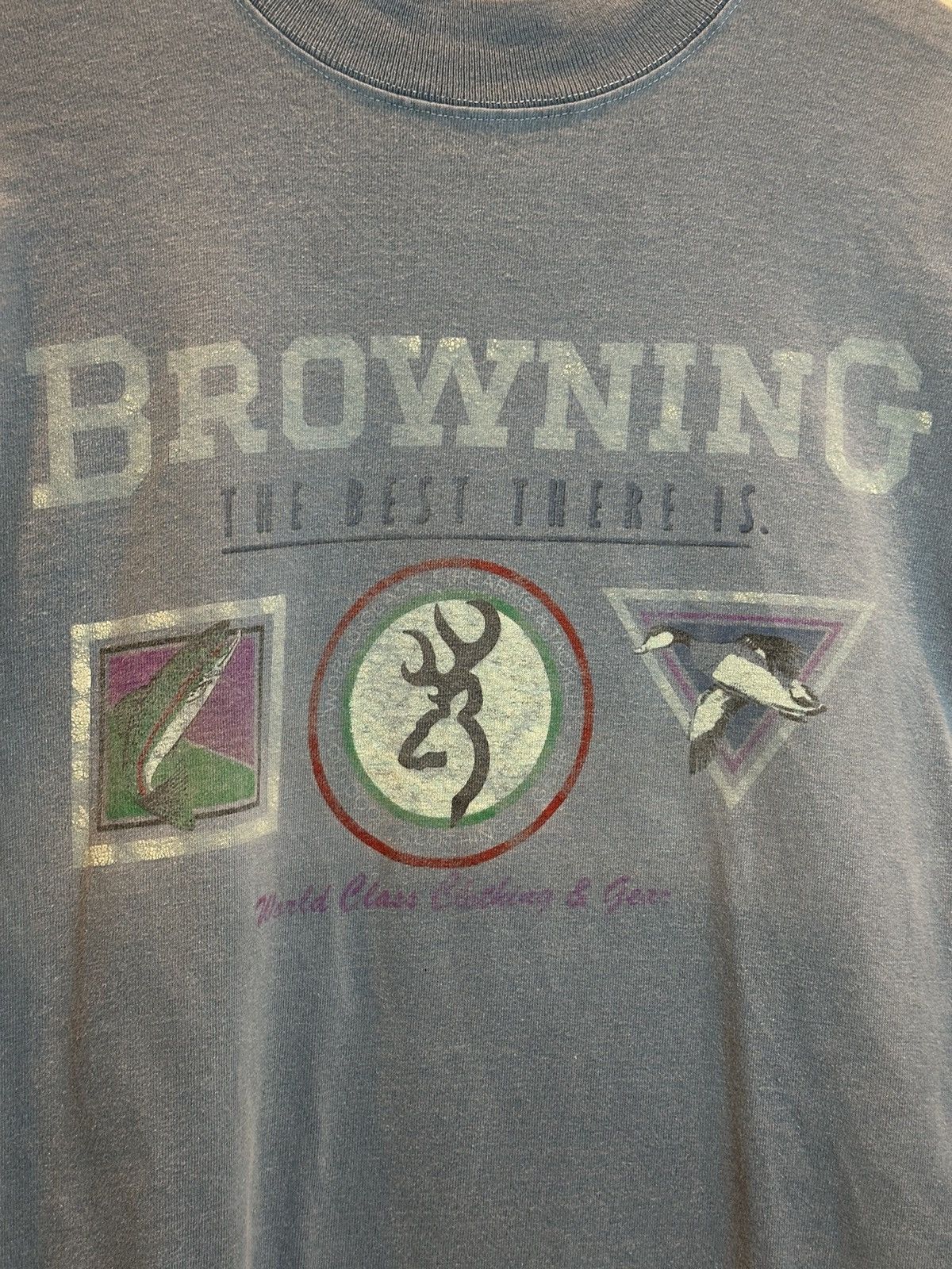 Vintage RARE Vintage Browning Firearms Gun Single Stitch US LS Shirt Size US L / EU 52-54 / 3 - 2 Thumbnail