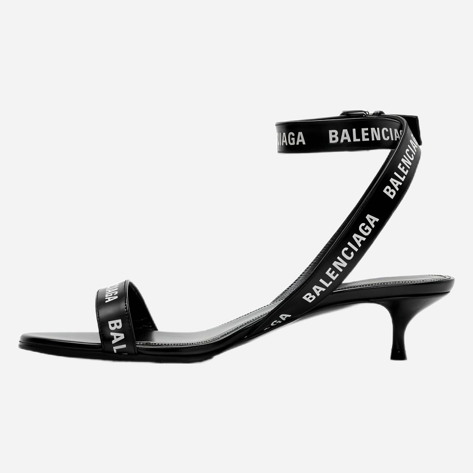 Balenciaga Balenciaga Logo Leather Sandal 36EU New with Box Size US 6 / IT 36 - 1 Thumbnail