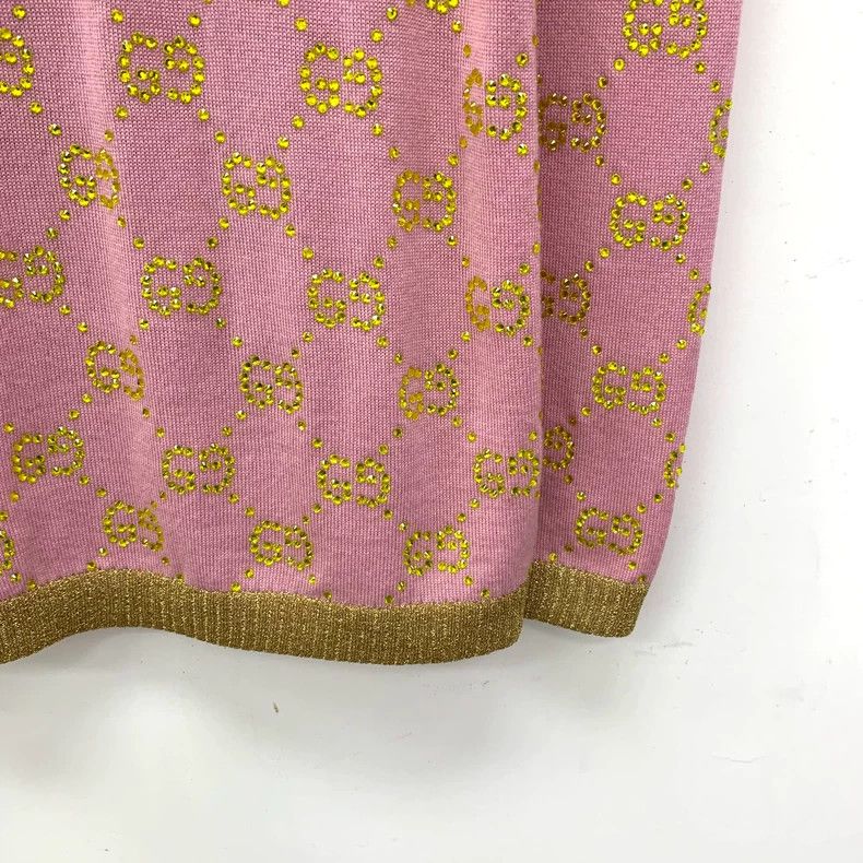 Gucci Gucci Pink logo old flower full print hot diamond wool rou Size XS / US 0-2 / IT 36-38 - 4 Thumbnail