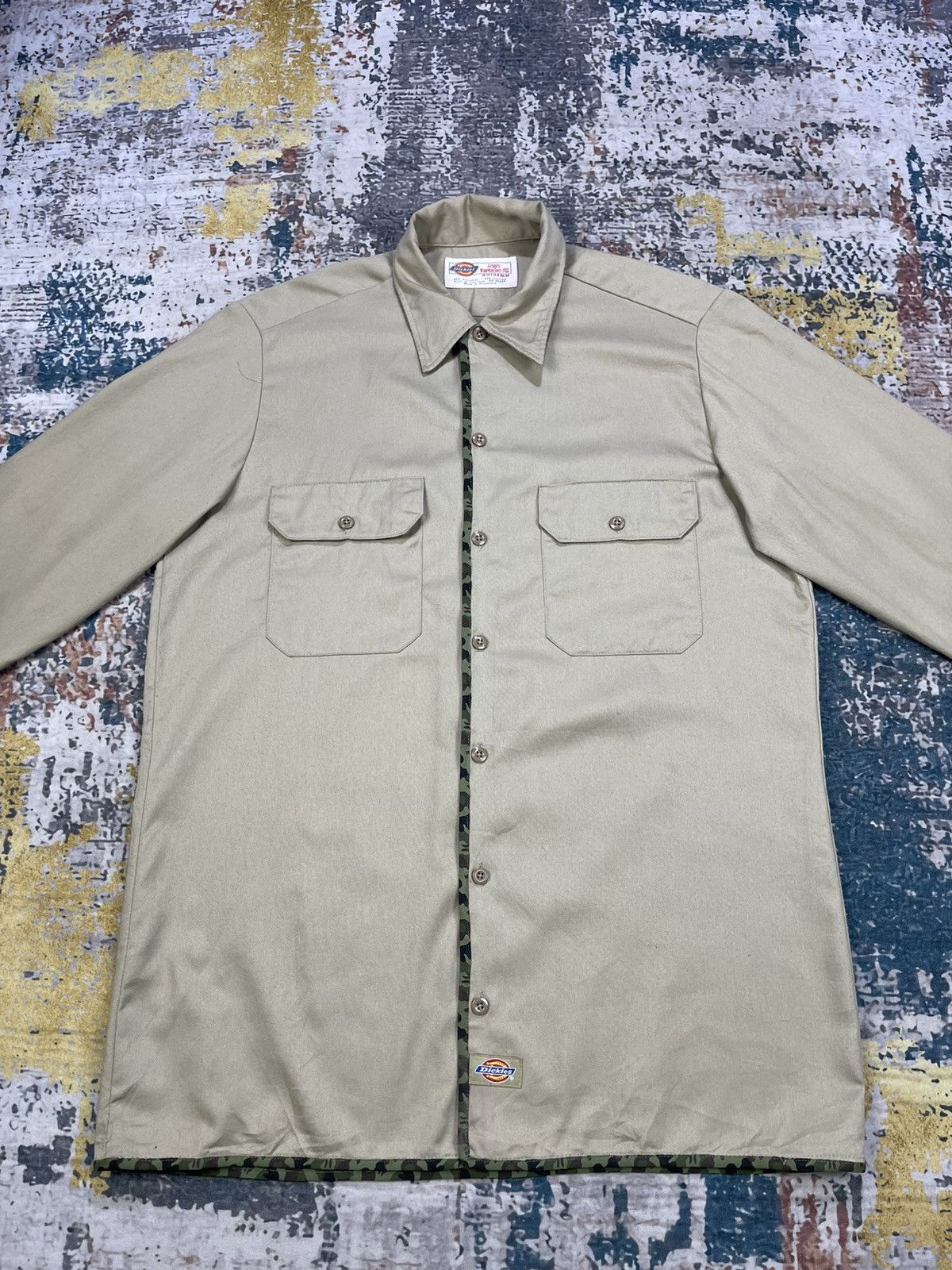 Dickies Vtg Dickies Camo Edge Trim Button Down Work Shirt Size US M / EU 48-50 / 2 - 8 Thumbnail