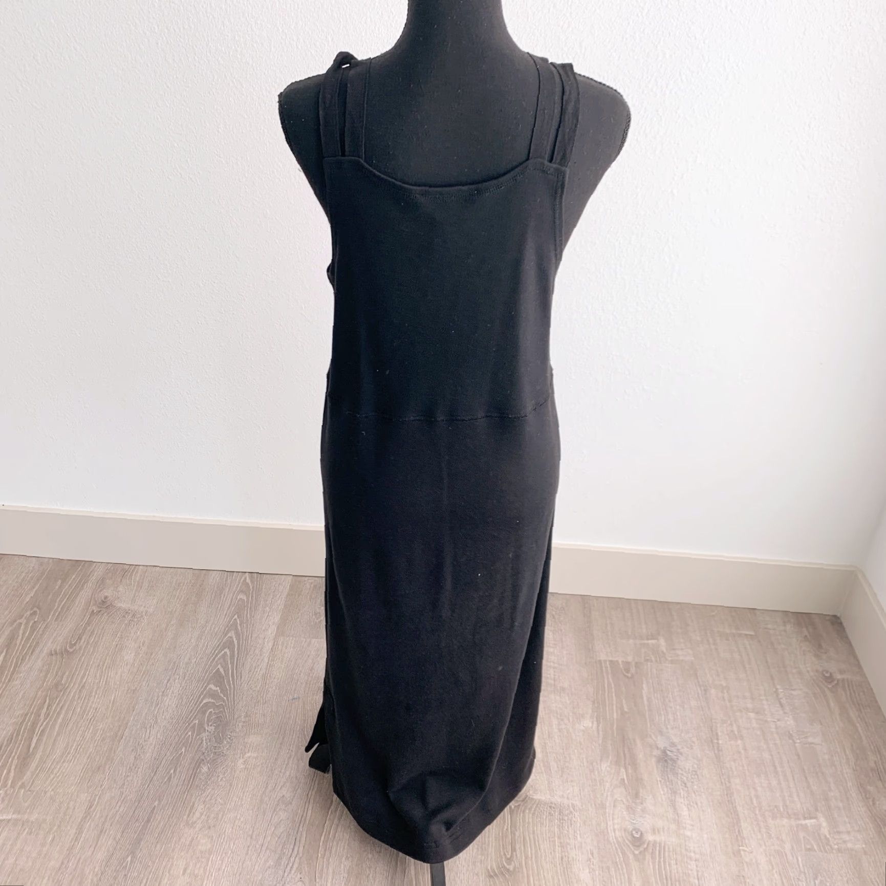 Vintage Mia Nola Black Tank Dress Sleeveless Jumper Size 4 Women Knit Long Dress Vintage Odor Stains Size S / US 4 / IT 40 - 4 Thumbnail