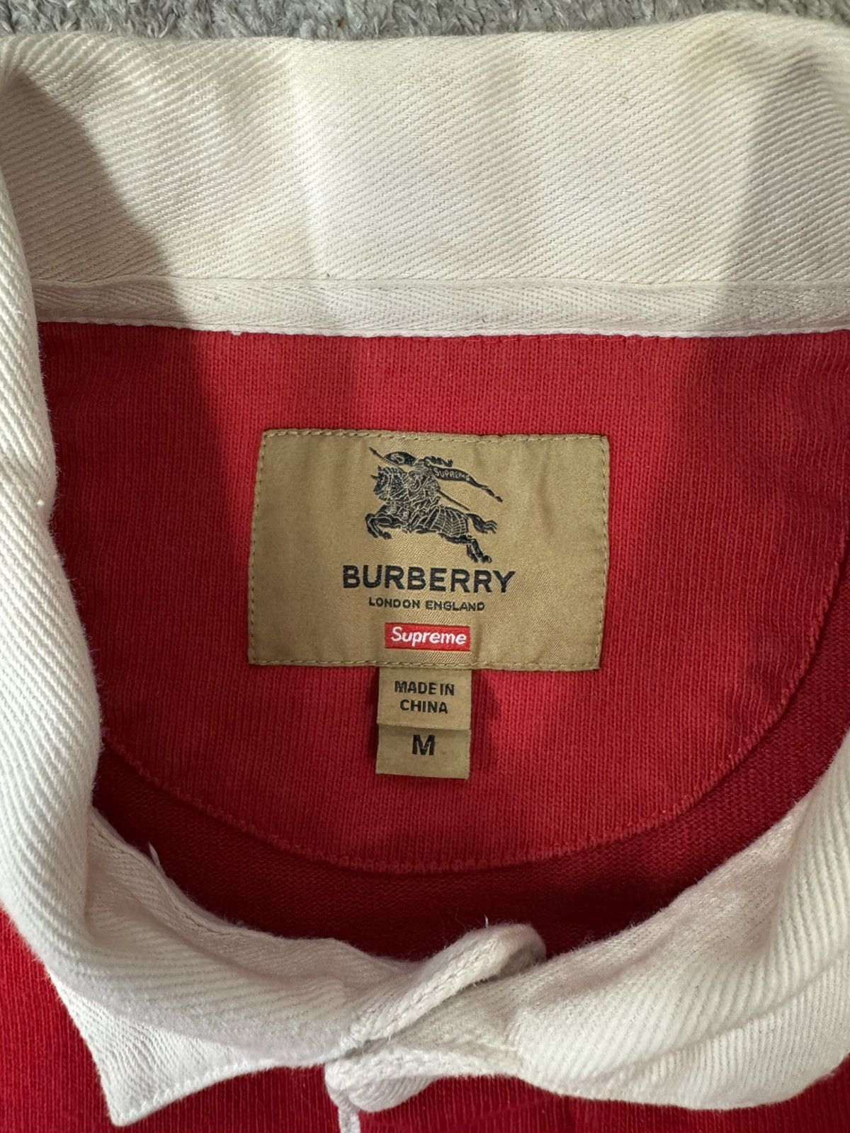 Burberry × Supreme Supreme x Burberry Rugby Polo Button Up Shirt Size US M / EU 48-50 / 2 - 4 Thumbnail