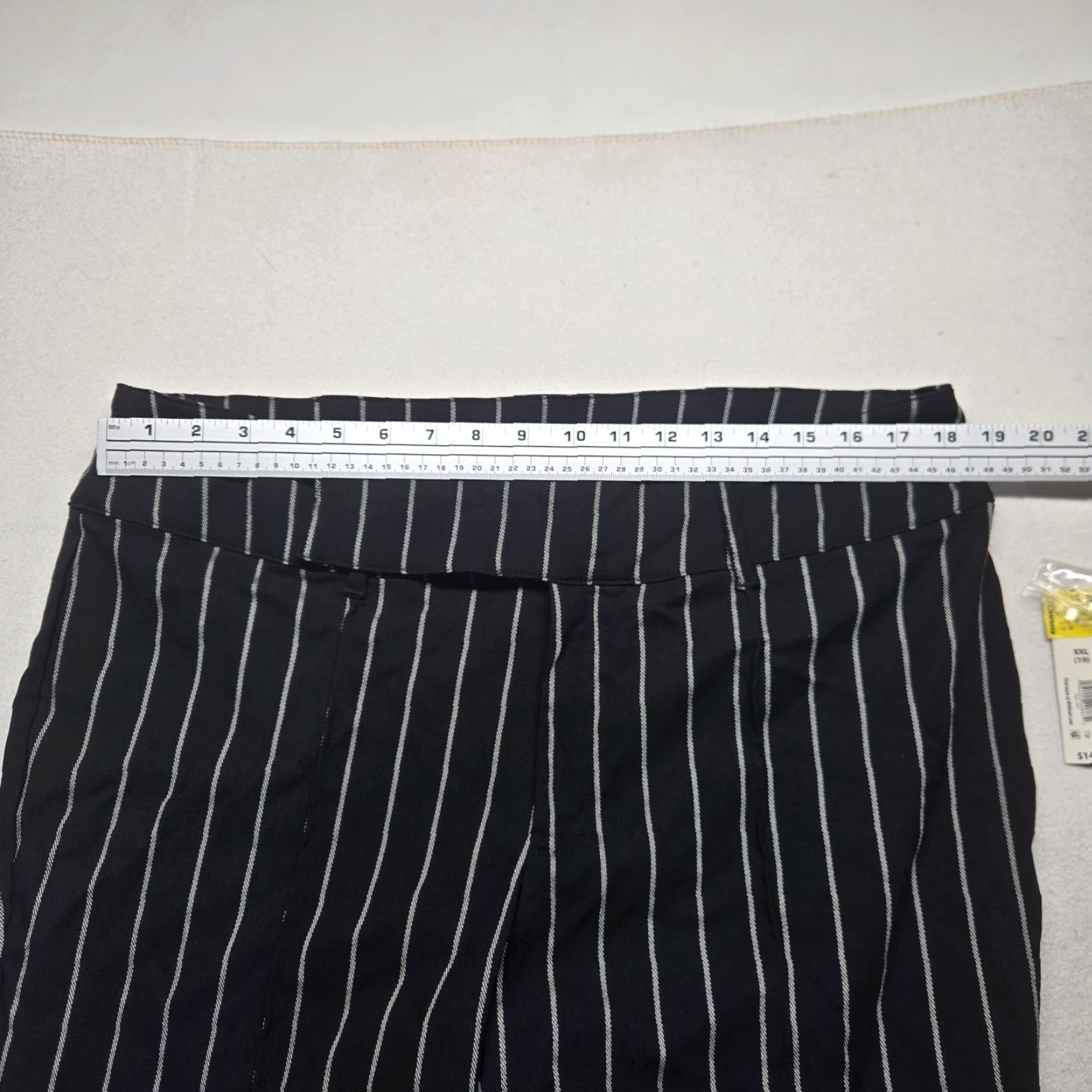 Vintage No Boundaries Millenium Flare Pants Womens XXL Black Striped High Rise Regular 2XL Pants Womens Size 40" / US 18 - 5 Thumbnail