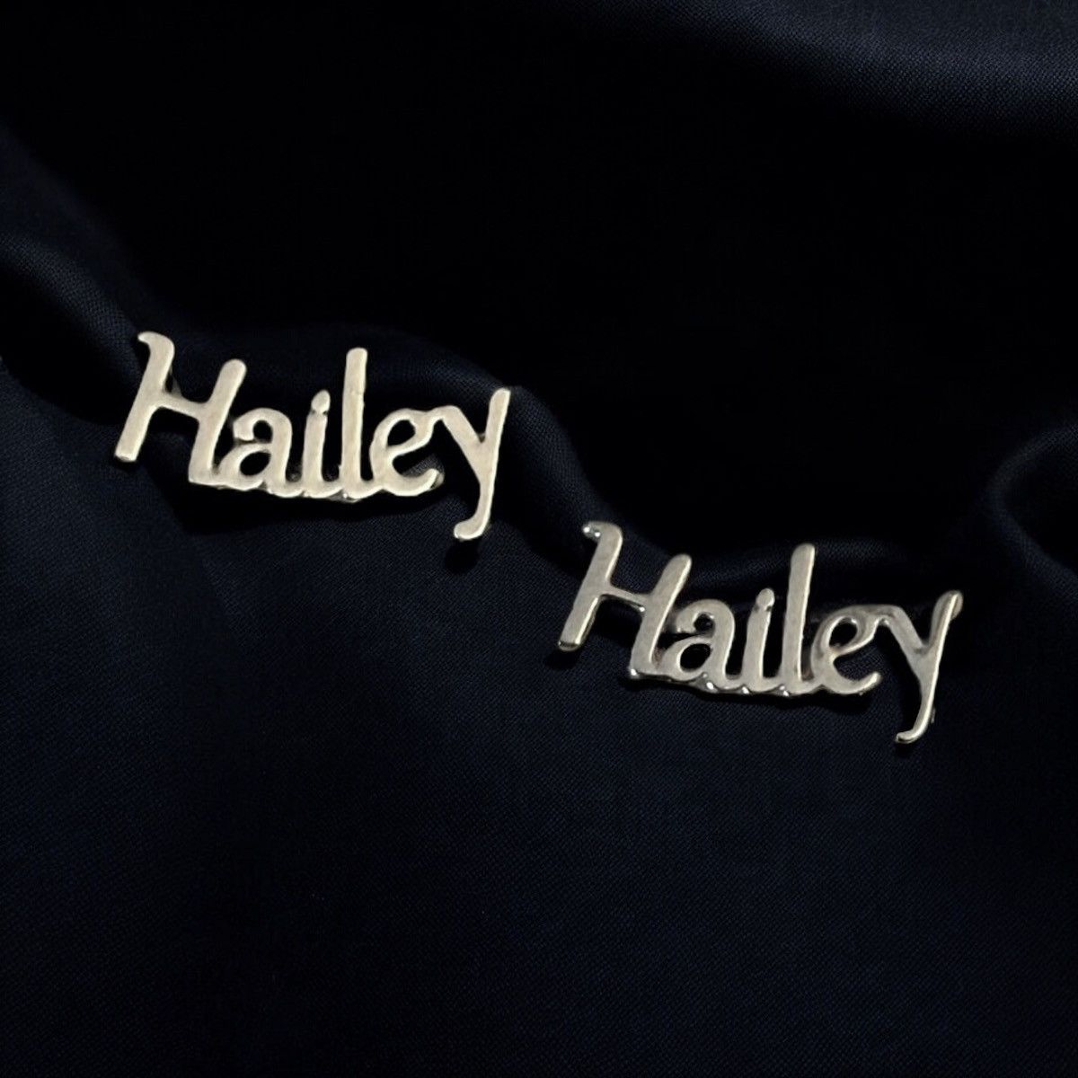 Other Silver tone name Hailey stud earrings Size ONE SIZE - 1 Thumbnail