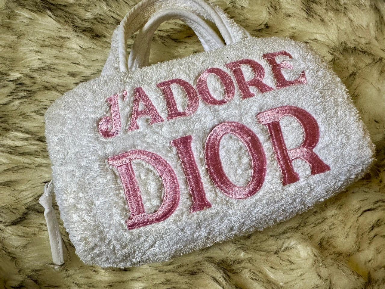 Christian Dior Monsieur × Dior Authentic Christian Dior J’adore Dior Terry Cloth Bag Size ONE SIZE - 7 Thumbnail
