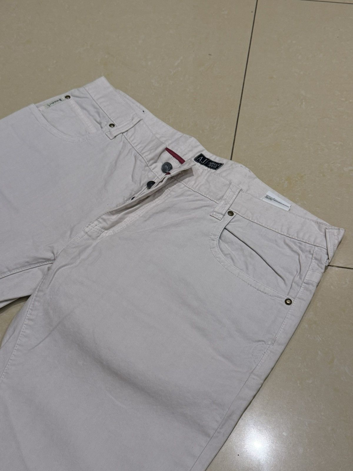 Armani Armani Jeans white cotton jeans Size US 40 / EU 56 - 2 Thumbnail