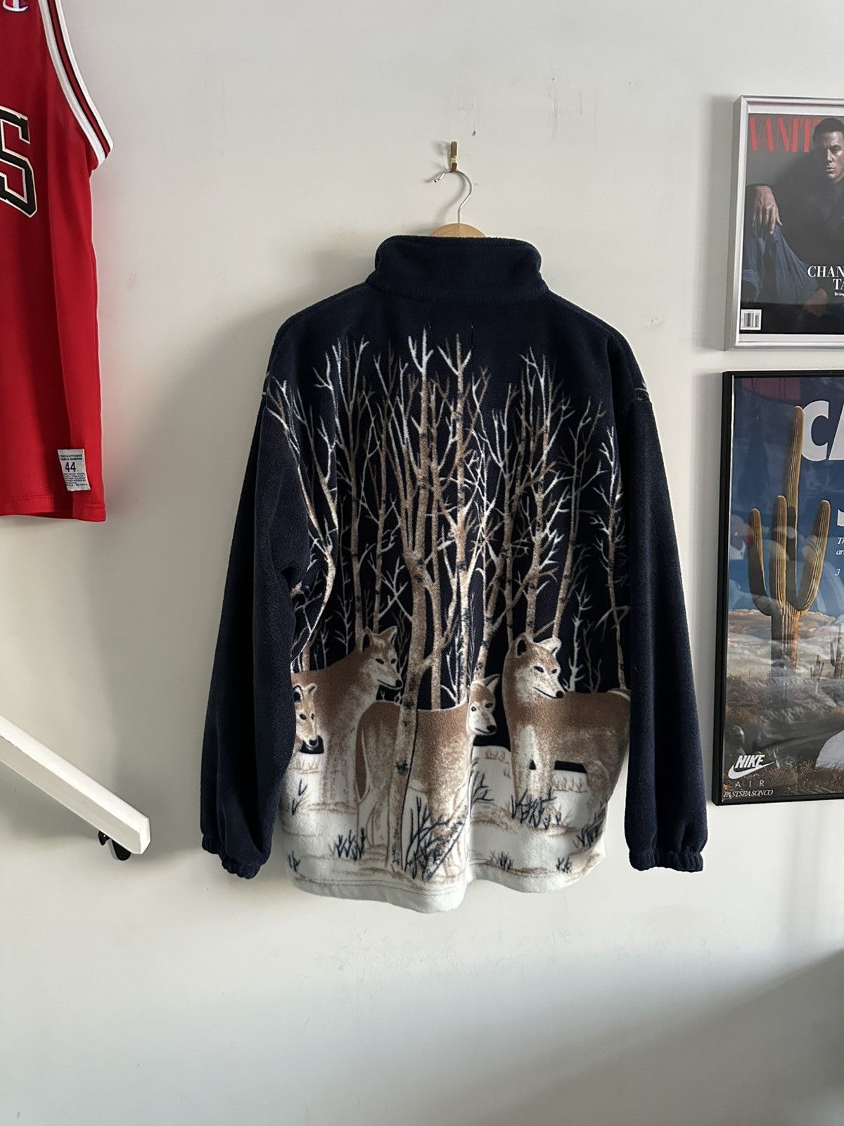 Vintage Vintage Wolf Full Zip Fleece Jacket Size US L / EU 52-54 / 3 - 2 Thumbnail