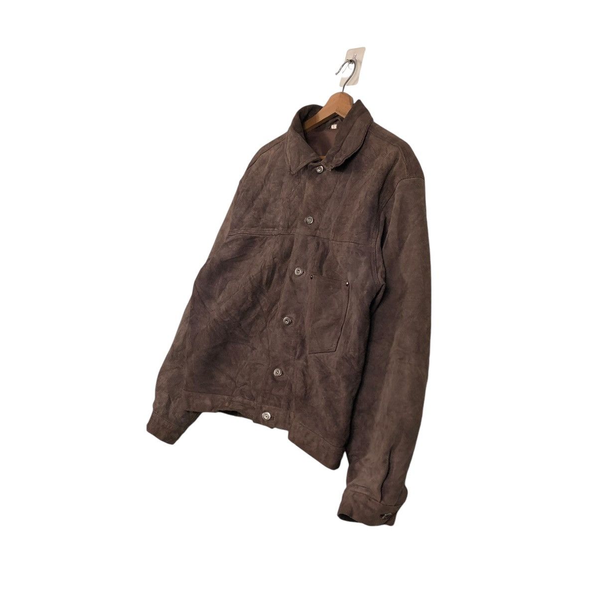 Japanese Brand 🔥VINTAGE GENUINE LEATHER JACKET COW SPLIT ISSEY MIYAKE Size US L / EU 52-54 / 3 - 4 Thumbnail