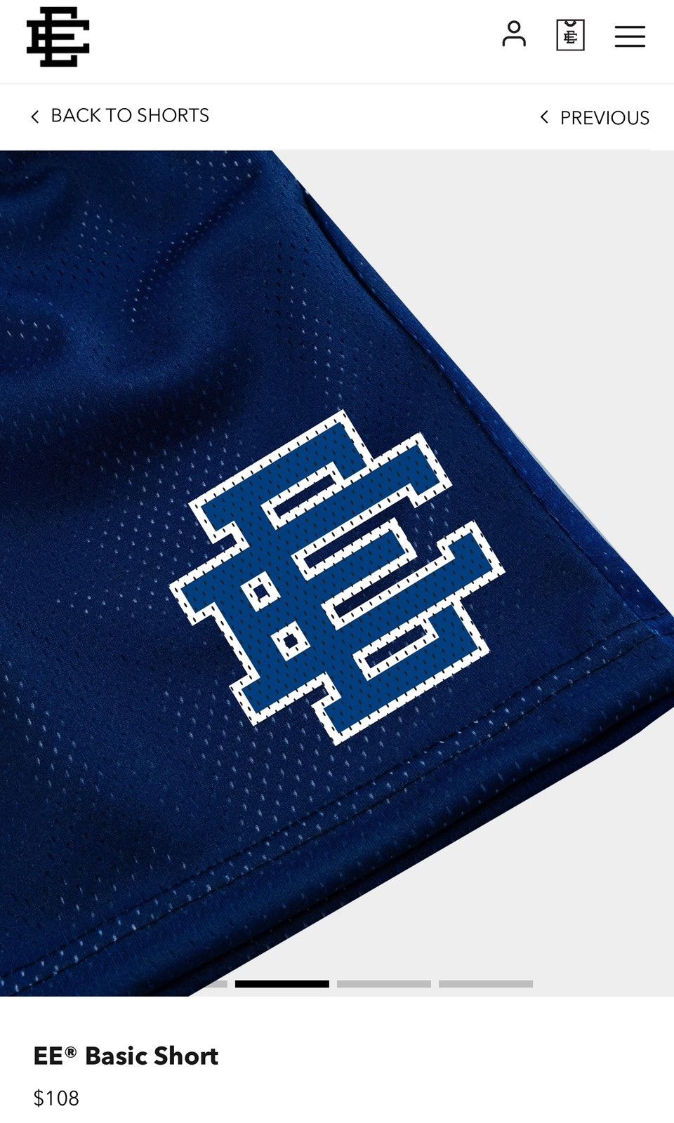 Eric Emanuel × NCAA Eric Emanuel Duke University Basic Shorts Large Size US 34 / EU 50 - 8 Thumbnail