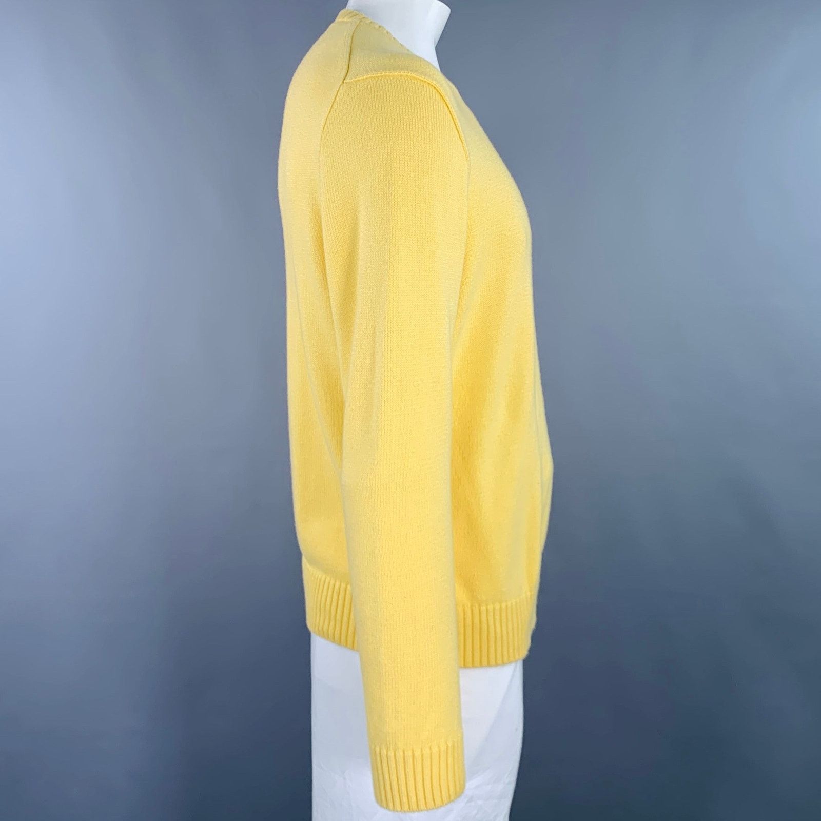 Polo Ralph Lauren Size XL Yellow Knit Cotton Crew Neck Pullover Size US XL / EU 56 / 4 - 2 Thumbnail