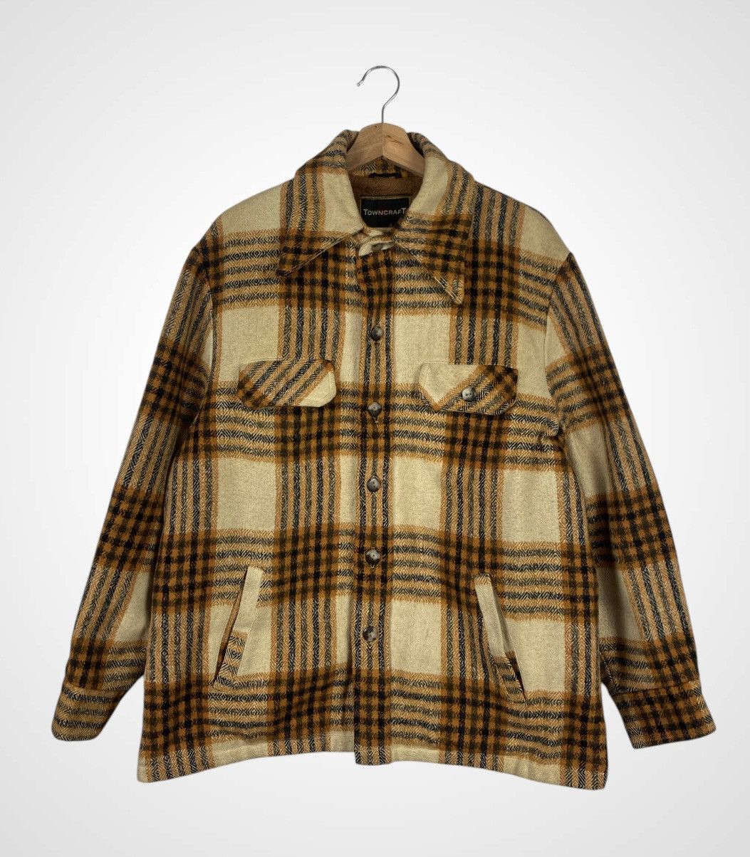 Towncraft Vintage 90s Towncraft Button Up Wool Jacket Size US L / EU 52-54 / 3 - 1 Thumbnail