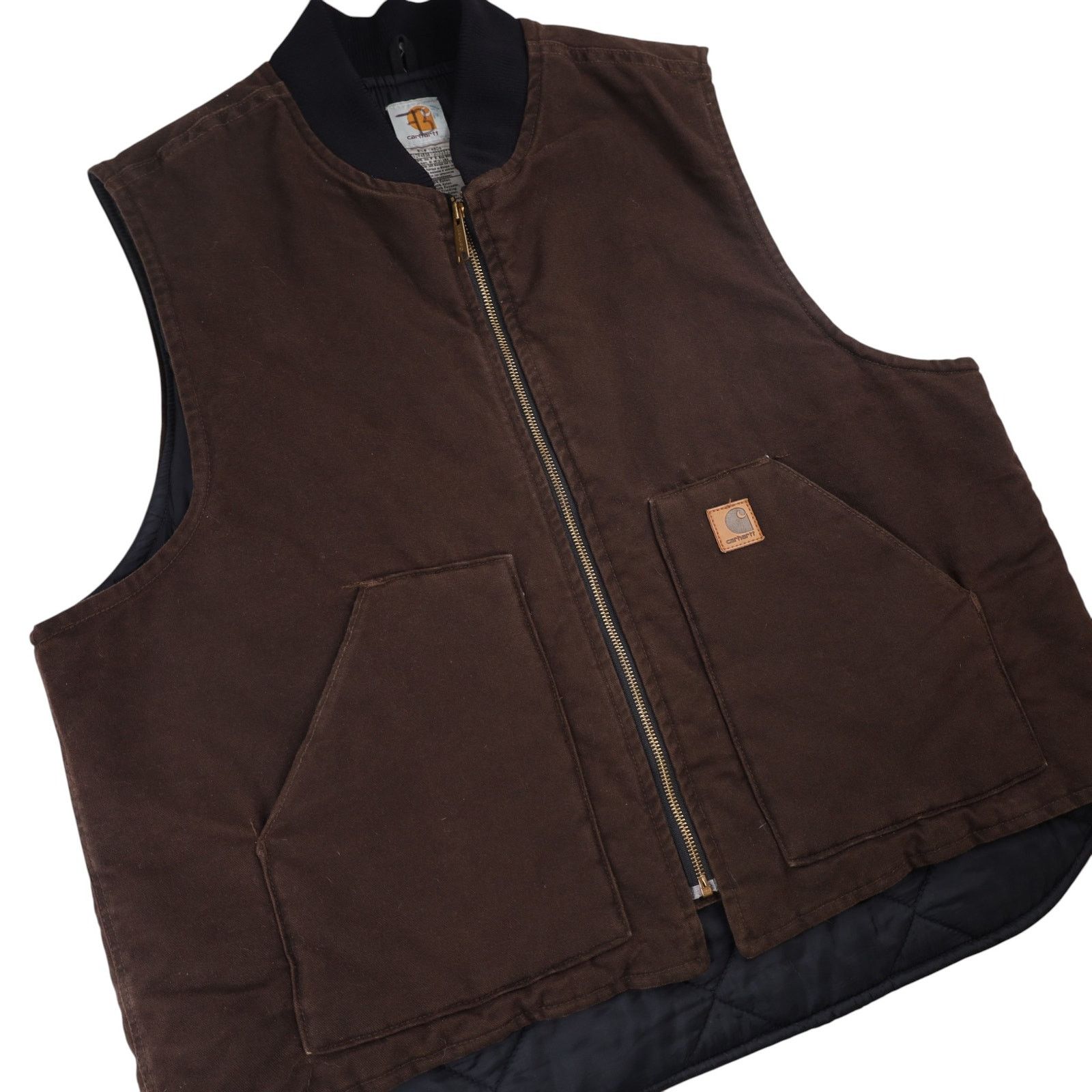 Carhartt Carhartt V02 DKB Quilted Canvas Work Vest Size US XXL / EU 58 / 5 - 3 Thumbnail