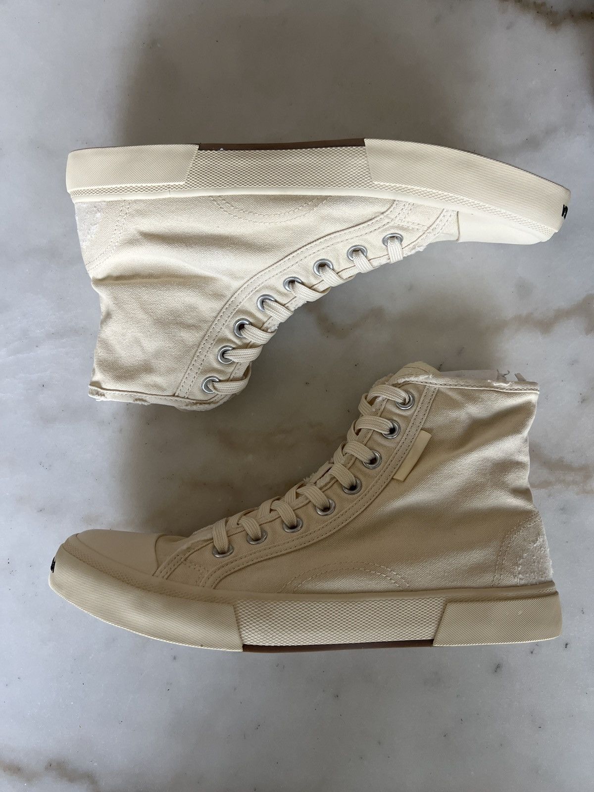 Balenciaga Balenciaga Paris High Top ‘Destroyed - White’ Sneakers Size US 9 / EU 42 - 2 Thumbnail