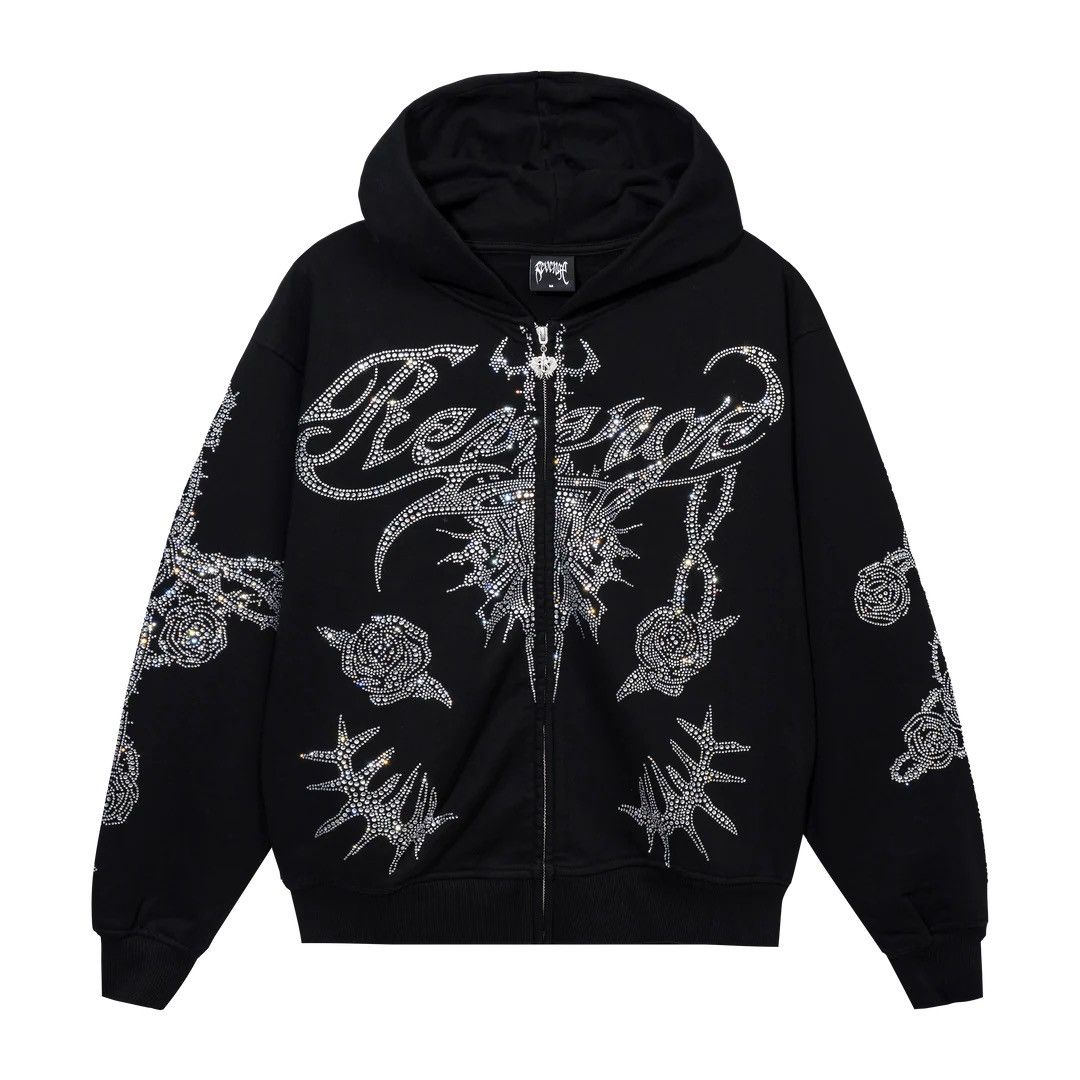 Revenge REVENGE | ROSE SWORD BEJEWELED ZIP BLACK/CRYSTAL Size US M / EU 48-50 / 2 - 1 Thumbnail