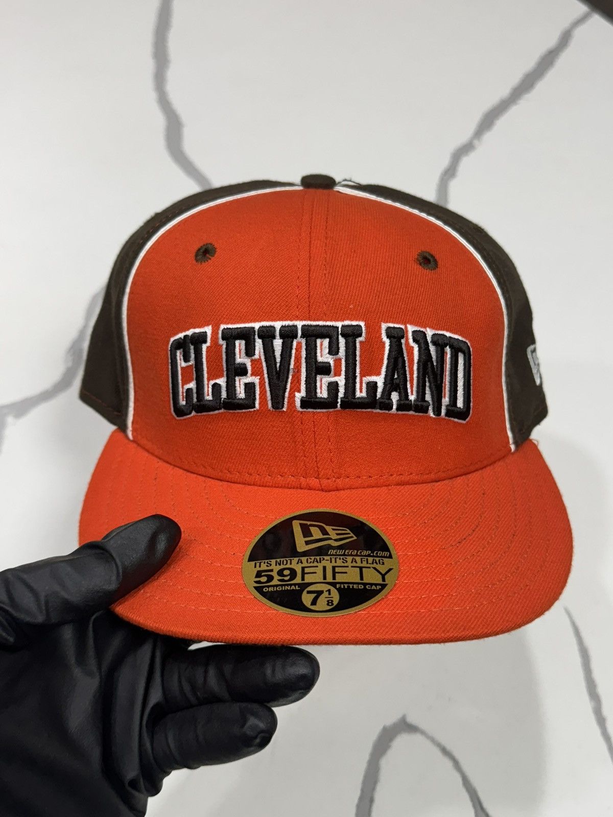 New Era Vintage New Era Cleveland Browns Fitted Cap Size ONE SIZE - 1 Thumbnail