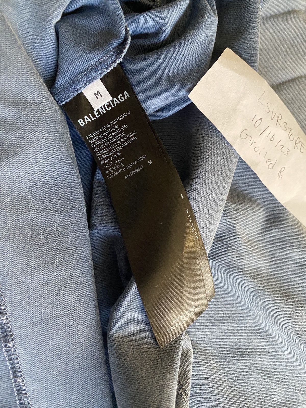Balenciaga Balenciaga BE KIND Tee Blue Medium Size US M / EU 48-50 / 2 - 5 Thumbnail