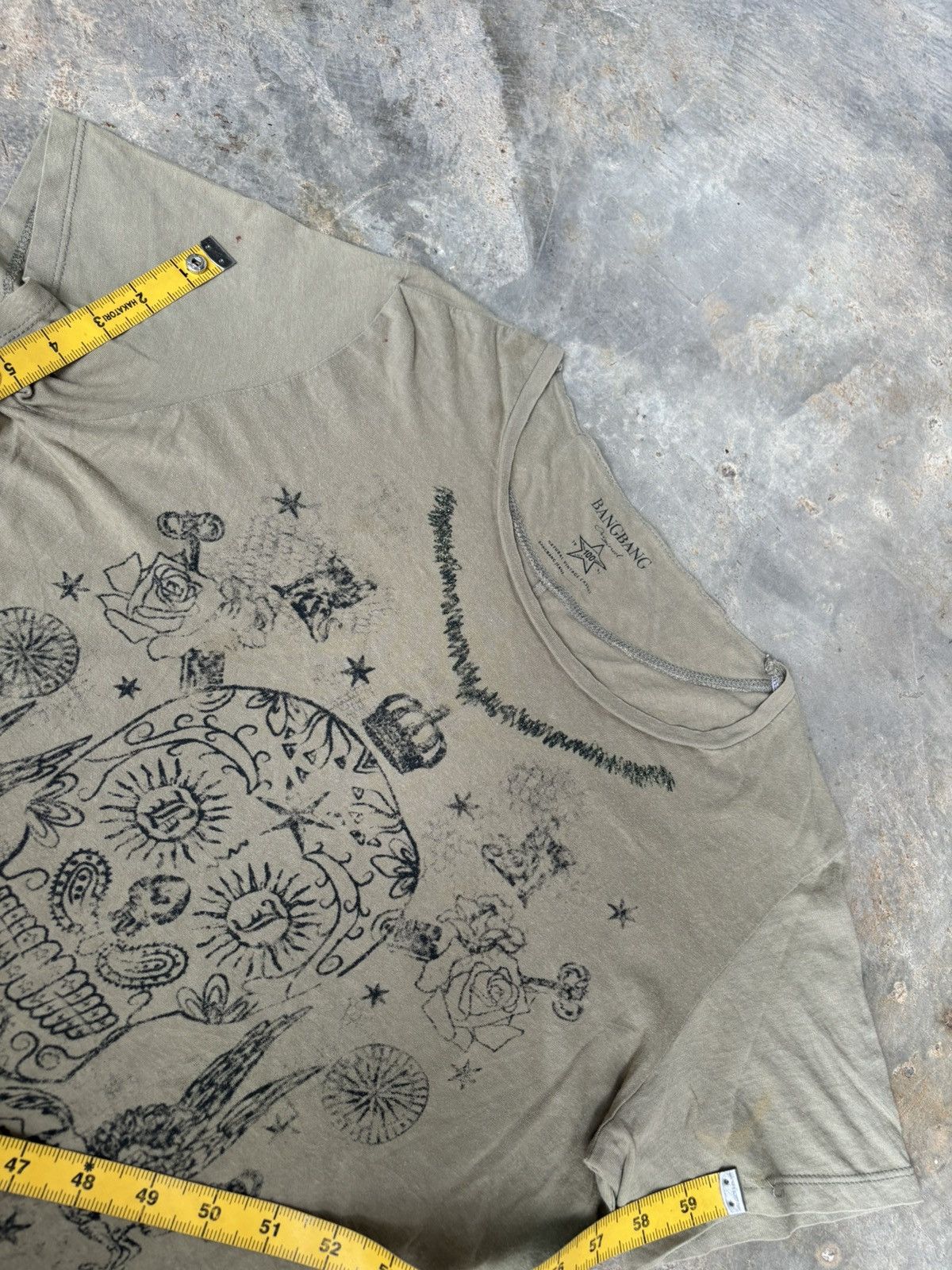 If Six Was Nine × Japanese Brand Y2k Bang Bang Jeans Skull Ifsix Punk Style Tshirt Size US XL / EU 56 / 4 - 8 Thumbnail
