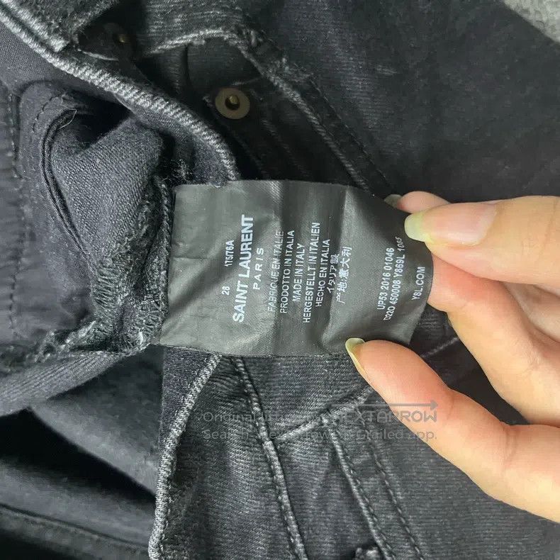 Saint Laurent Paris Saint Laurent Paris Classic Black Destroyed Mid Rise Denim Size US 28 / EU 44 - 5 Thumbnail