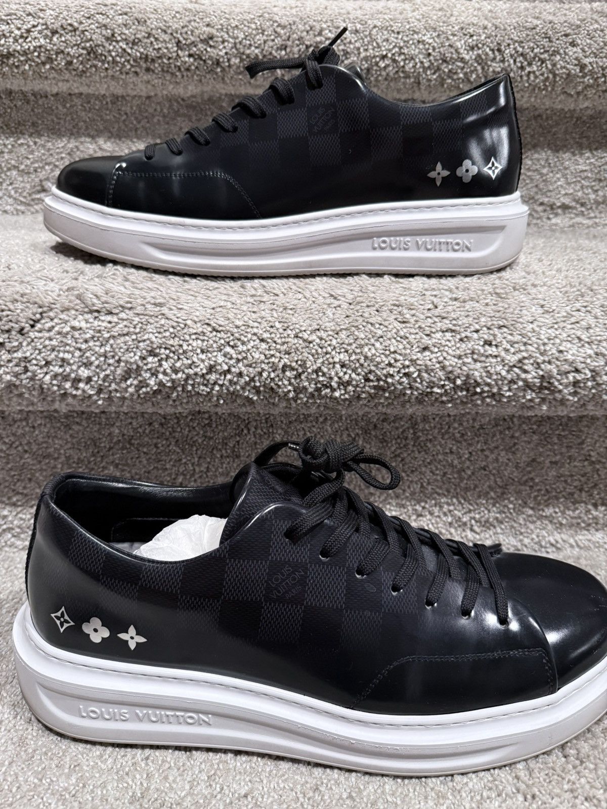 Louis Vuitton Louis Vuitton LV Monogram Leather Sneakers Size US 8.5 / EU 41-42 - 8 Thumbnail