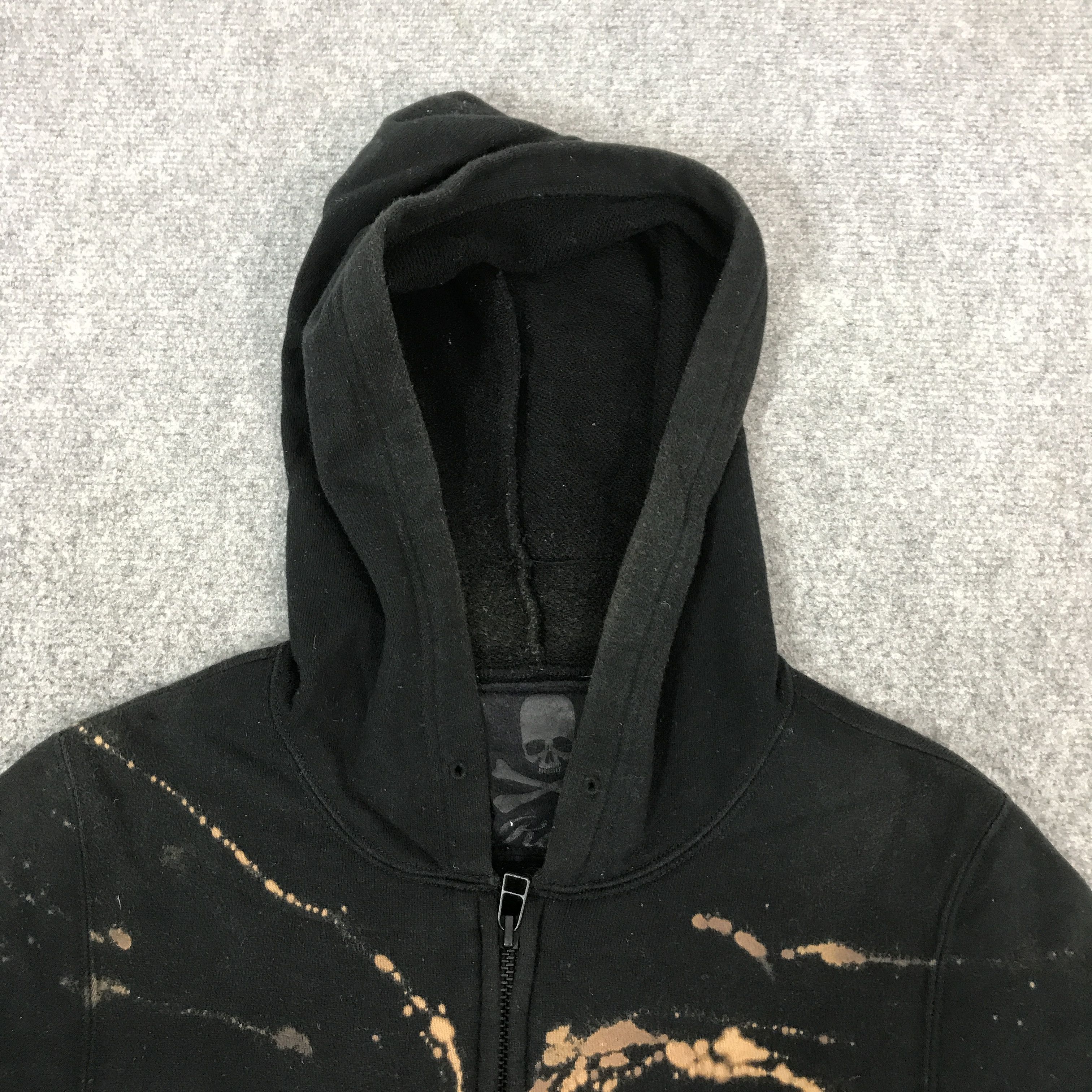 Roen ROEN ACID WASH SKULL DESIGN HOODIR ZIP JACKET Size US XS / EU 42 / 0 - 9 Thumbnail