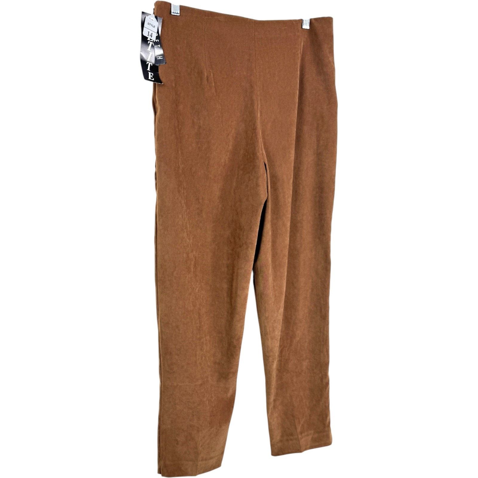 Other Vintage W.L. Sportswear Petites Brown Stretch Pants Size 14 Size 36" / US 14 / IT 50 - 6 Thumbnail