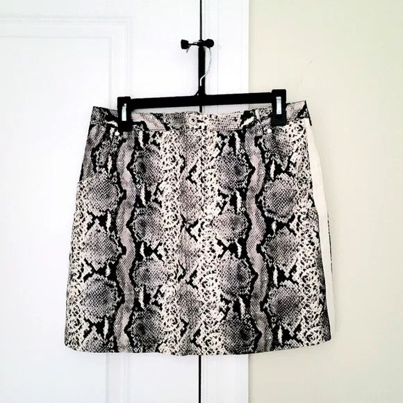 BB Dakota Python The Prowl Snake Print Faux Leather Skirt NWT Size 32" / US 10 / IT 46 - 9 Thumbnail