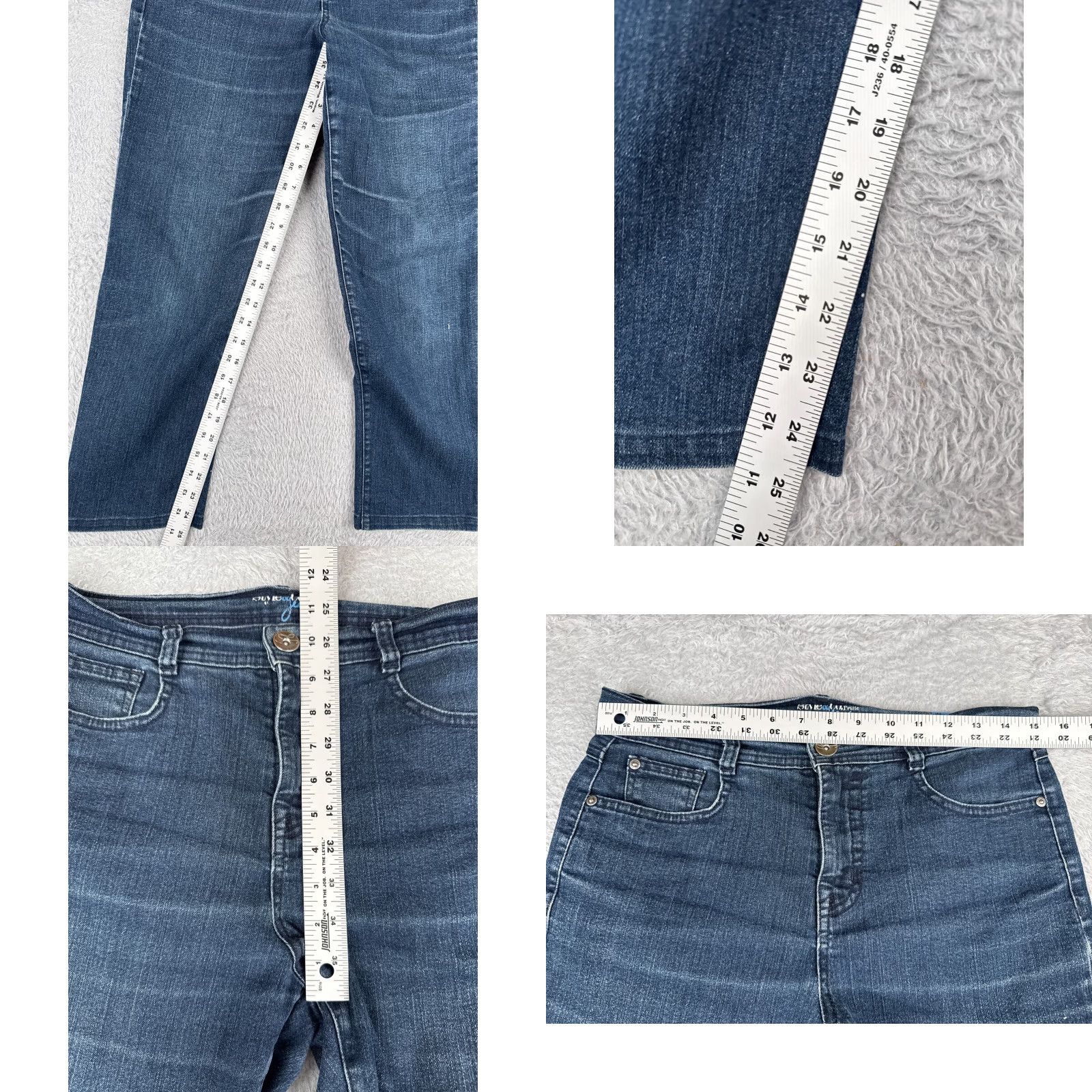 Vintage Style&Co Jeans Women 10P Denim Straight Leg Mid Rise 30x25 Blue Cotton 5-Pocket Size 32" / US 10 / IT 46 - 8 Thumbnail